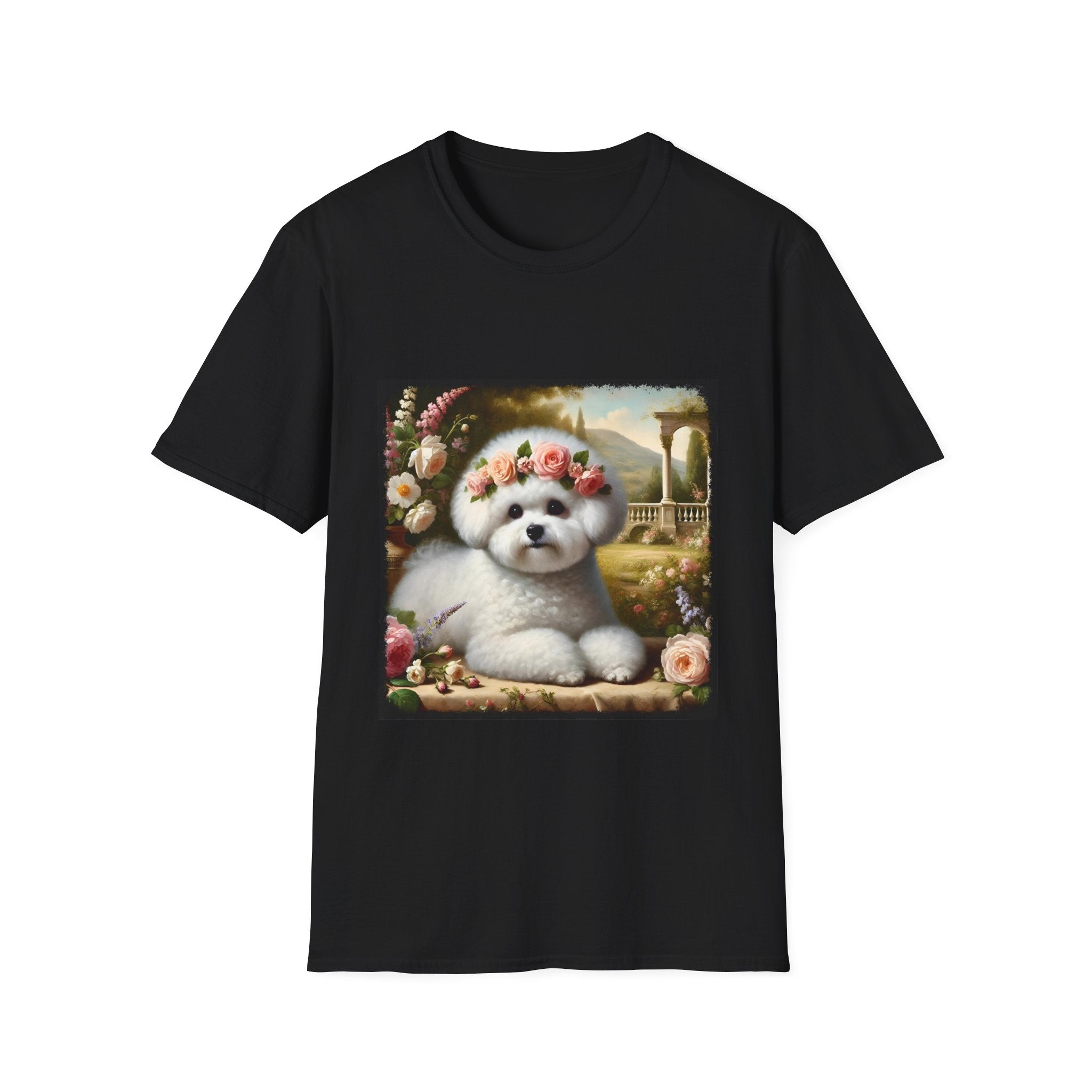 Bichon Frise Rose Pup | Unisex Dog T-Shirt