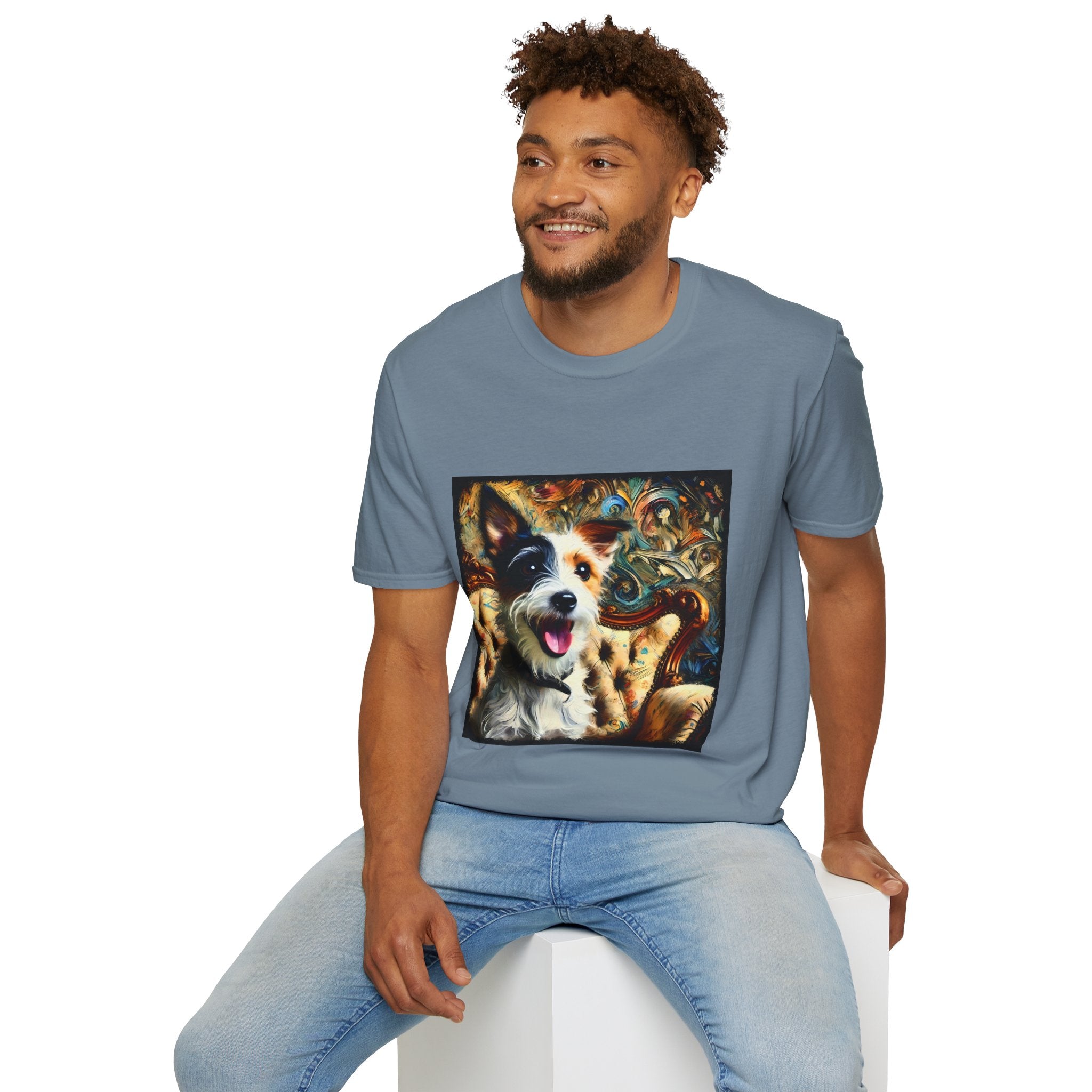 Jack Russell Terrier Blissful Swirl | Unisex Softstyle T-Shirt