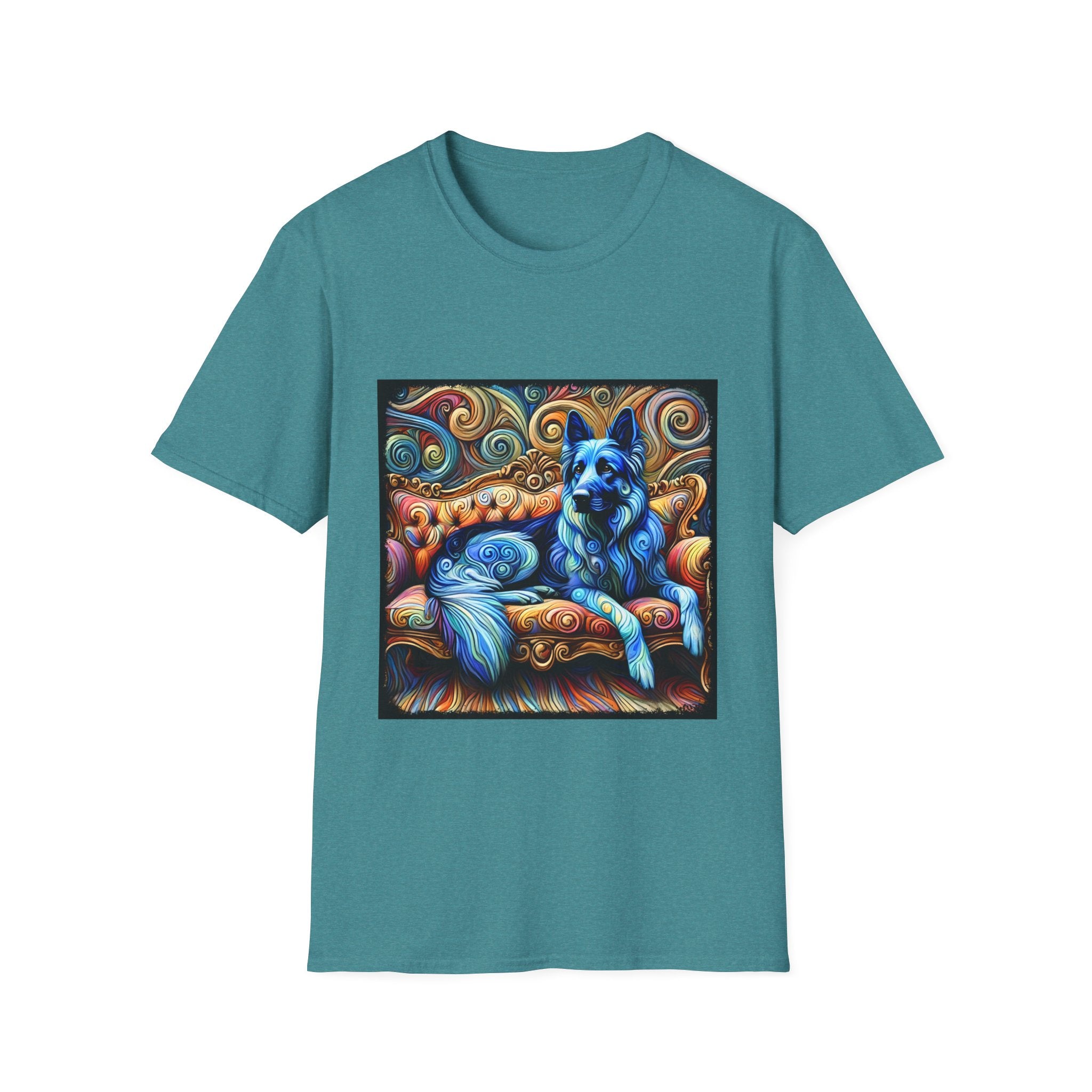 German Shepherd Blue Swirl | Unisex Dog T-Shirt