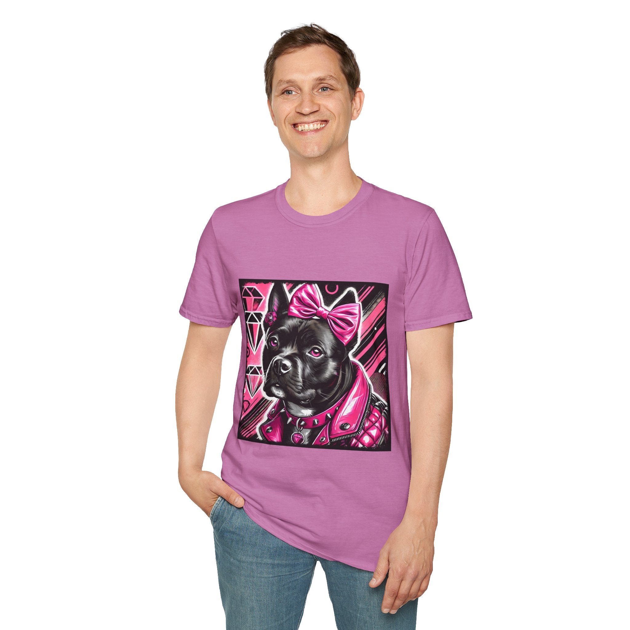 American Pit Bull Terrier Pink Princess Bold  | Unisex Dog T-Shirt