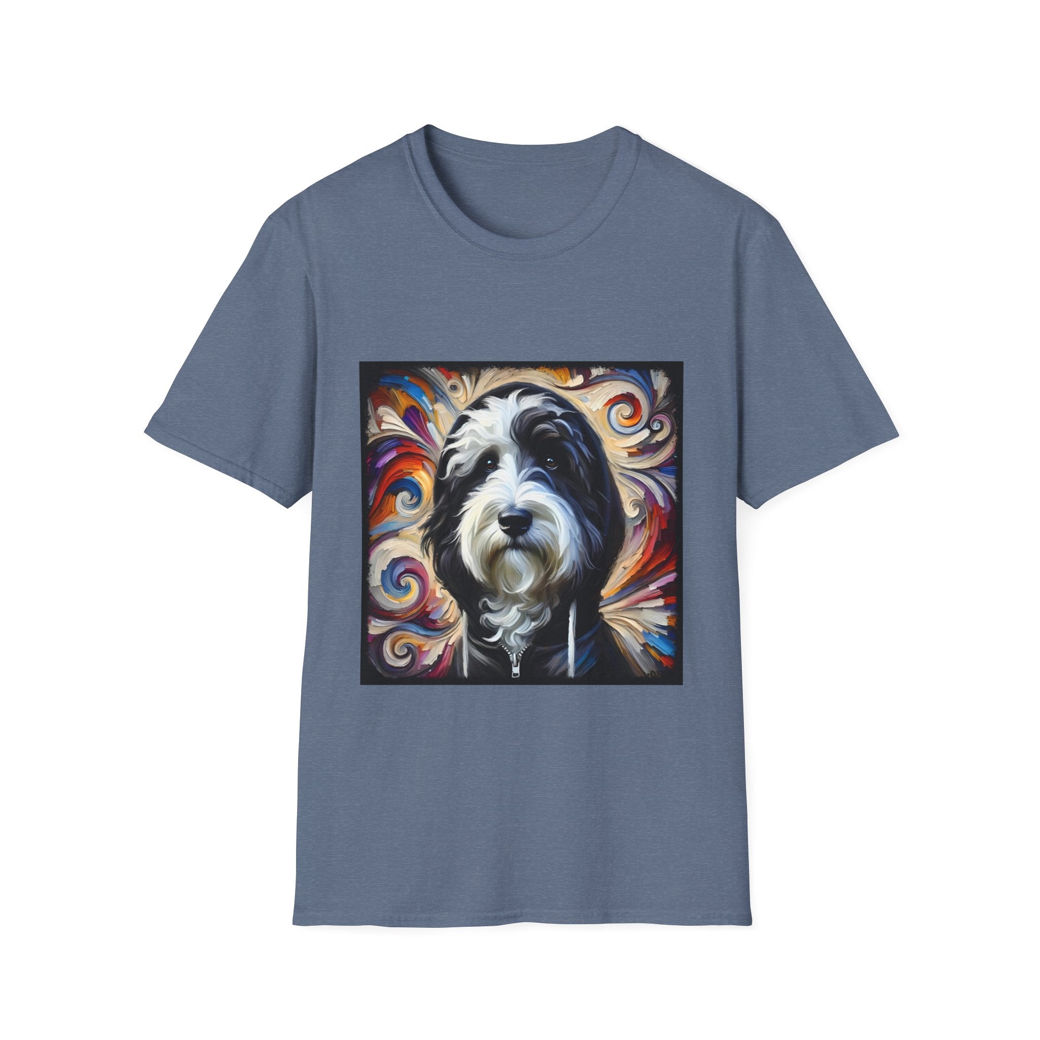 Sheepadoodle Black Hoodie Swirl | Unisex Dog T-Shirt