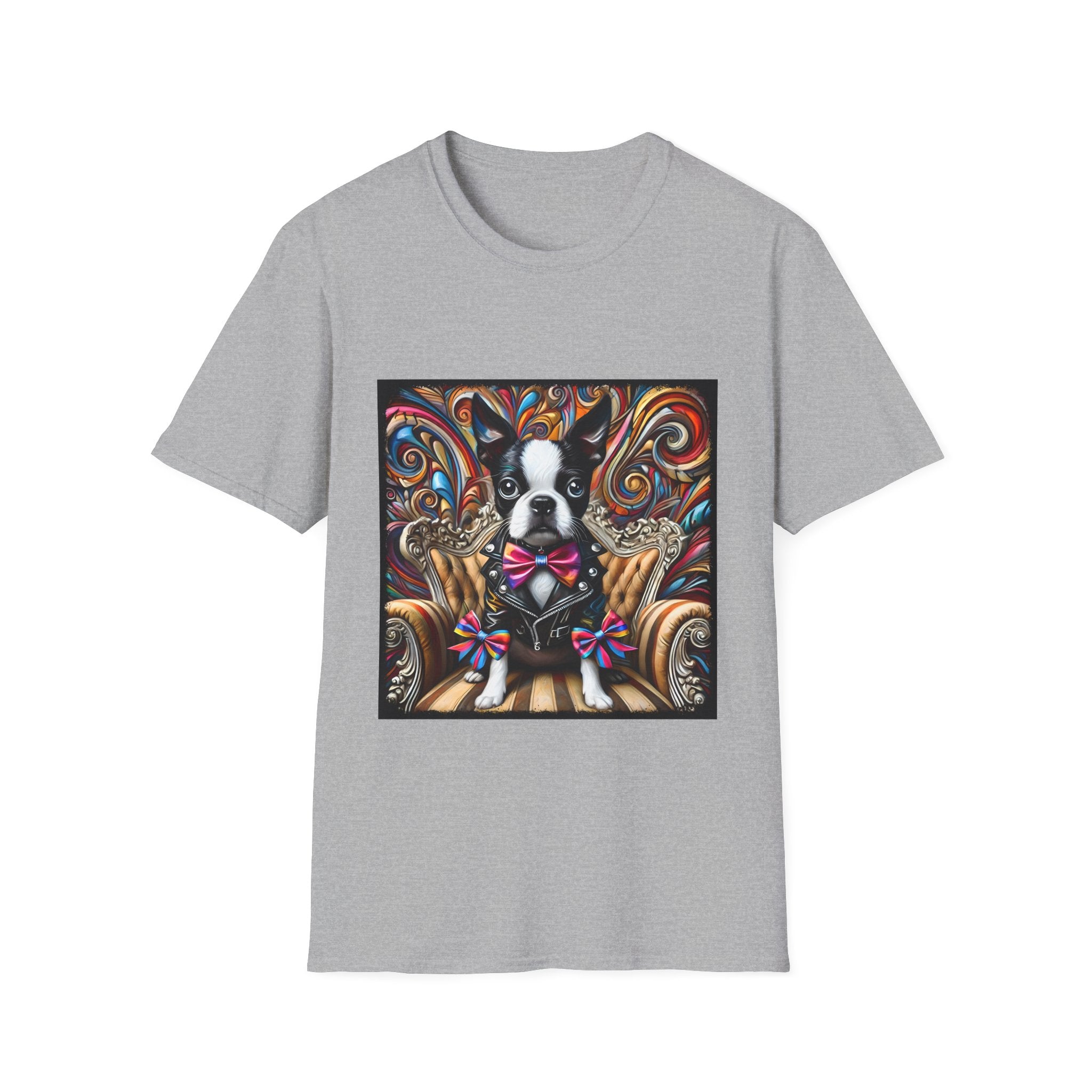 Boston Terrier Bold Rocker | Unisex Dog T-Shirt