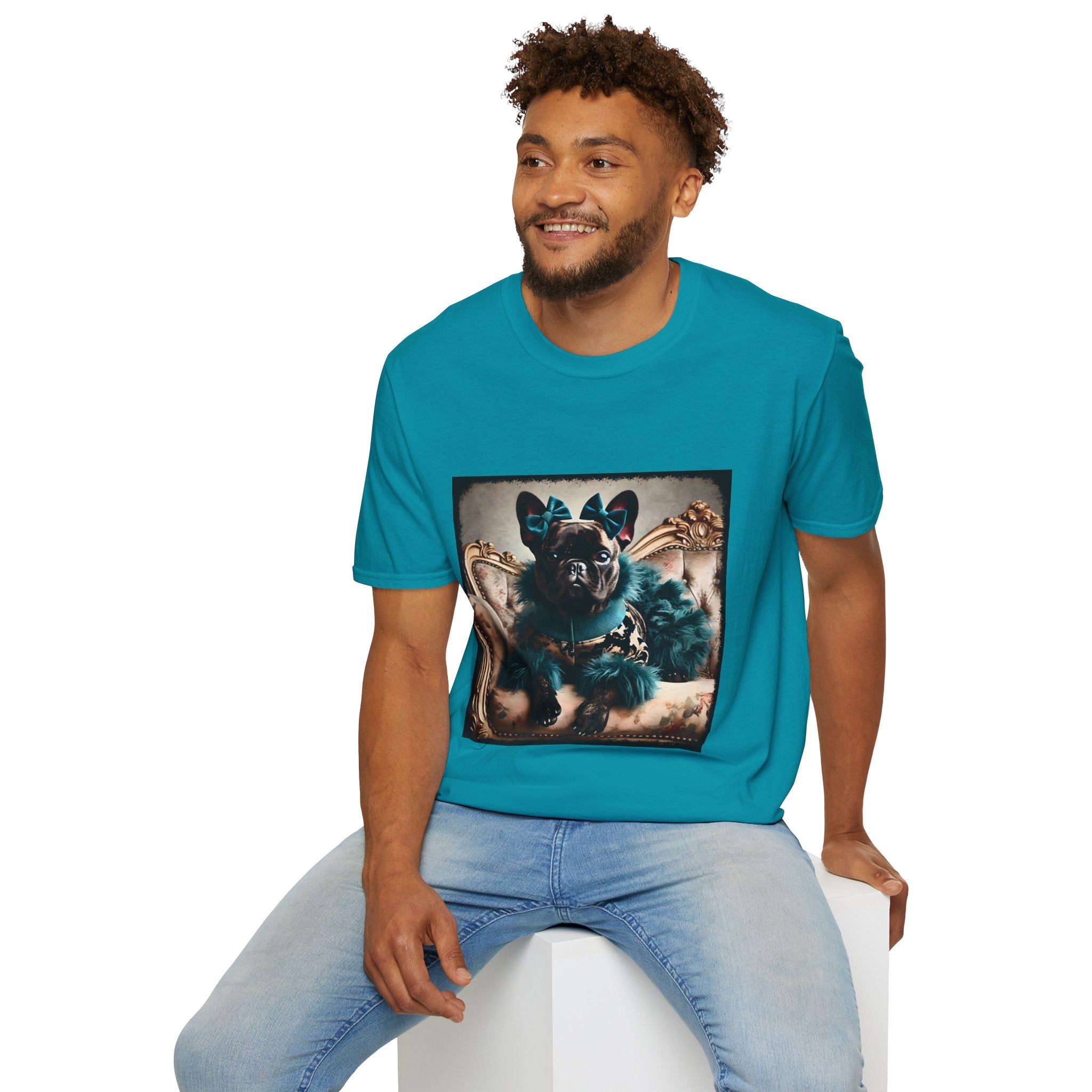 French Bulldog Faux Fur Fashionista | Unisex Dog T-Shirt