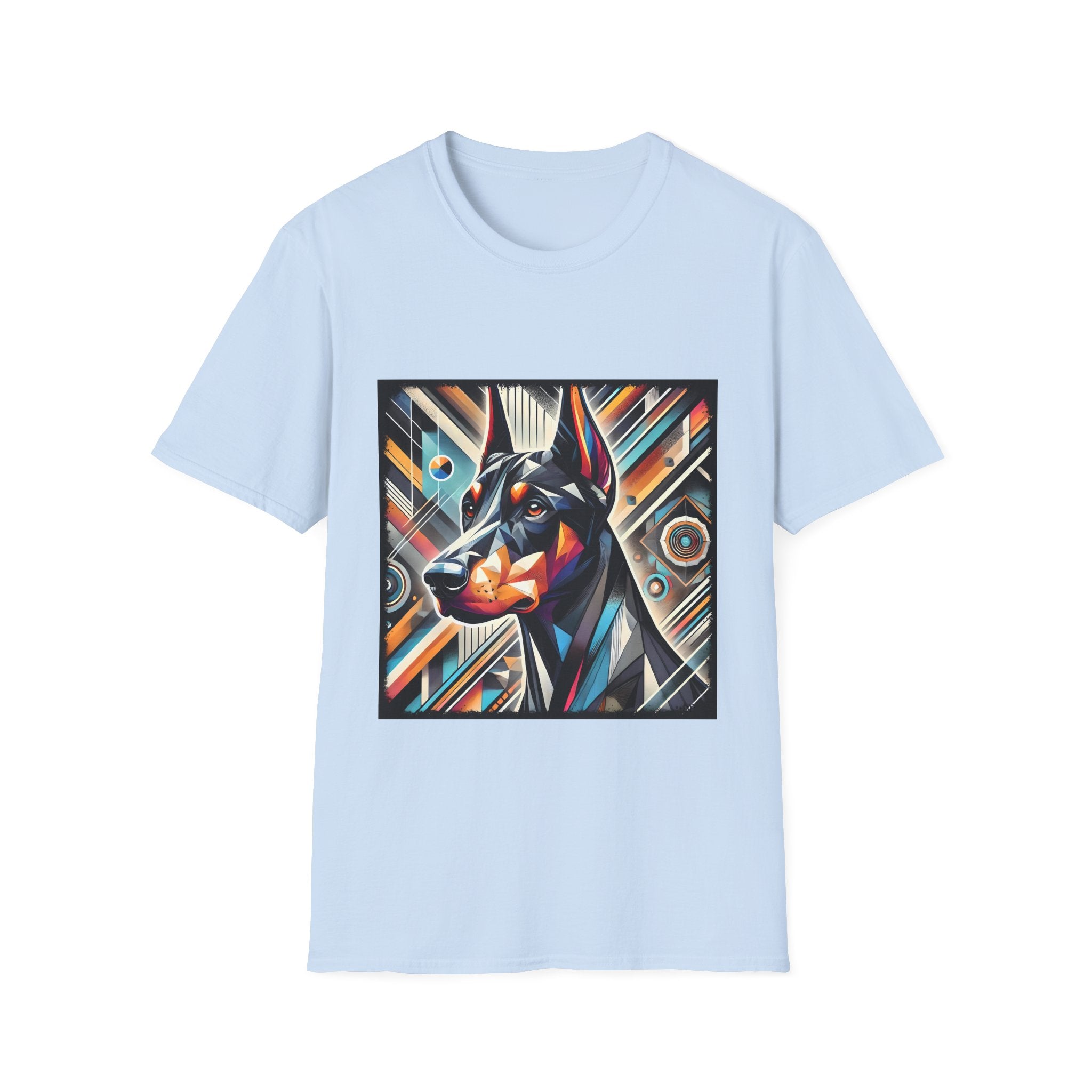Doberman Pinscher Multicolored Geometric | Unisex Dog T-Shirt