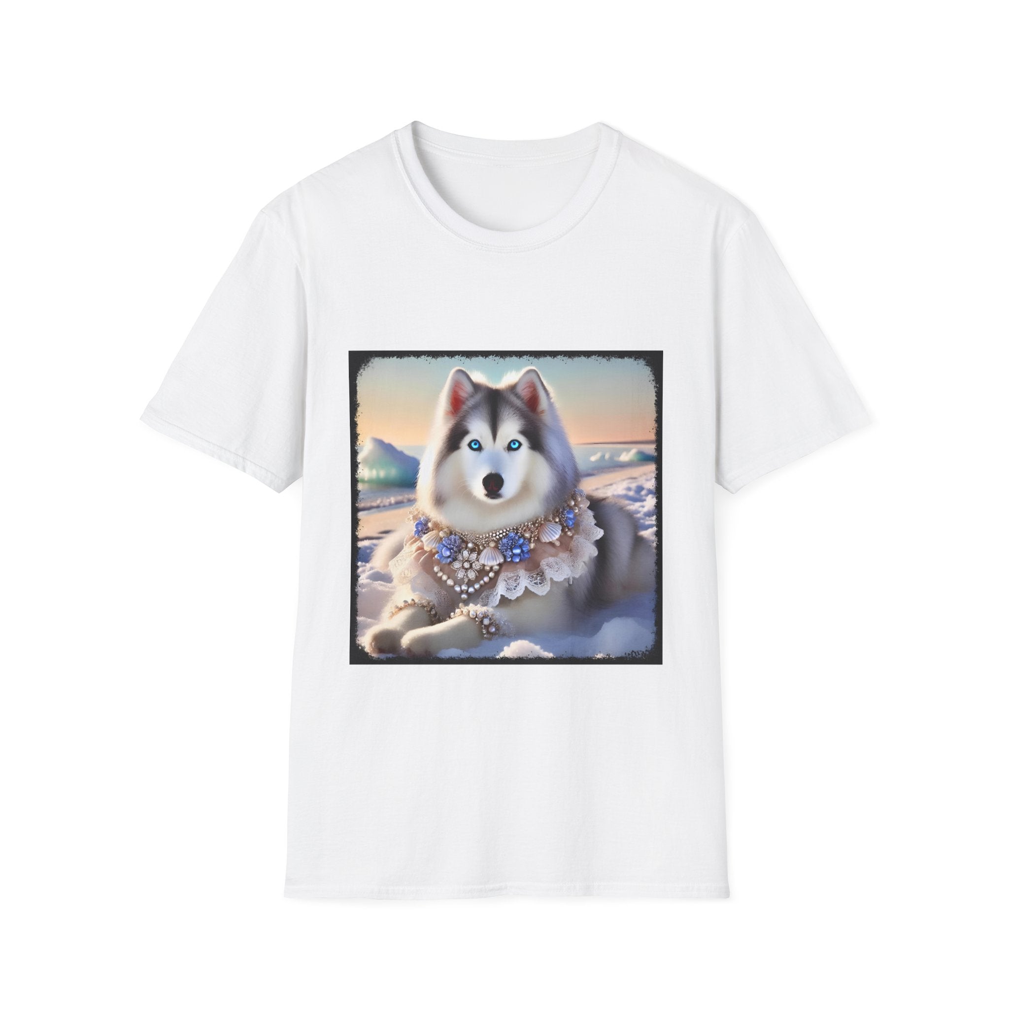 Siberian Husky Snow Princess dog t-shirt