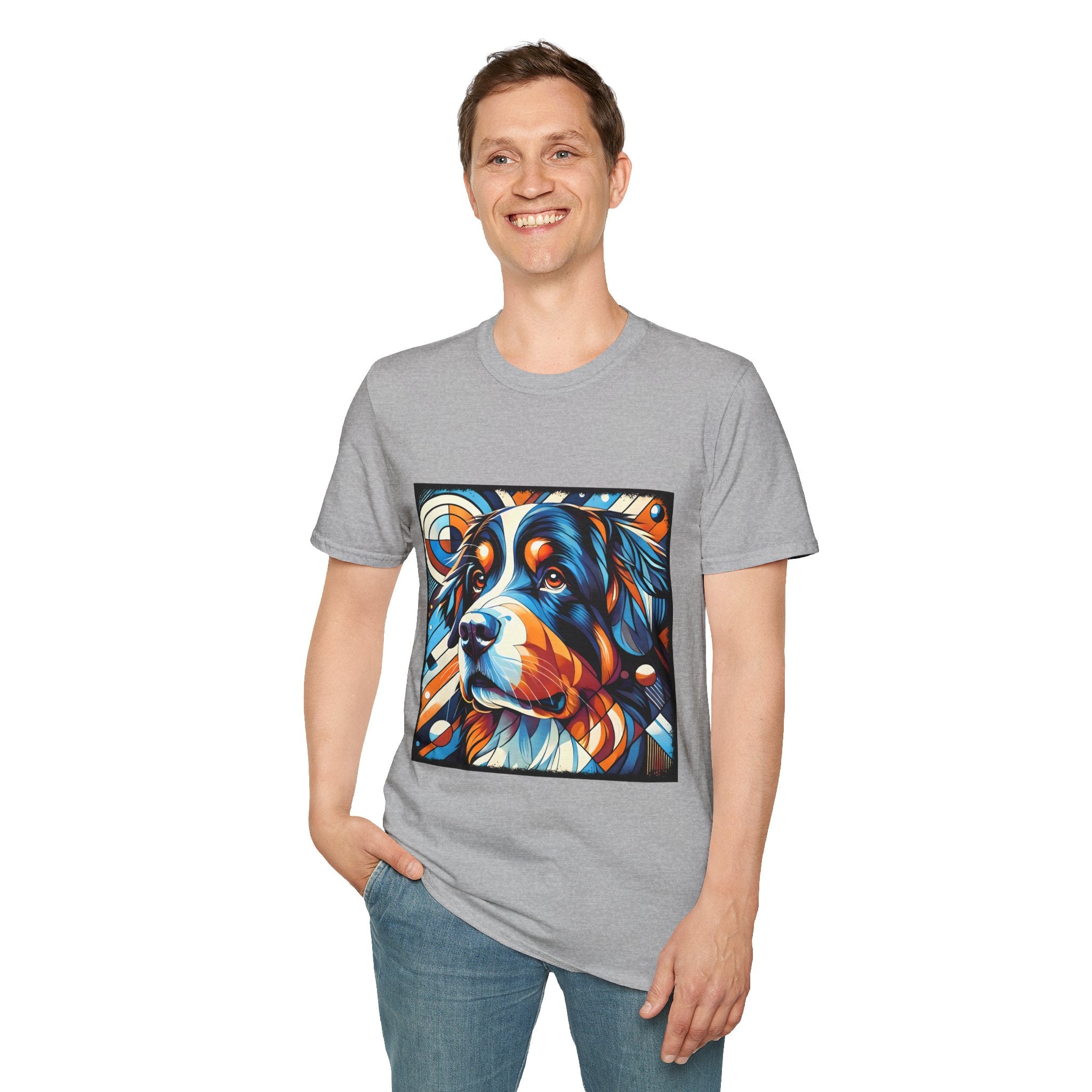 Bernese Mountain Dog Bold Geometric | Unisex Dog T-Shirt