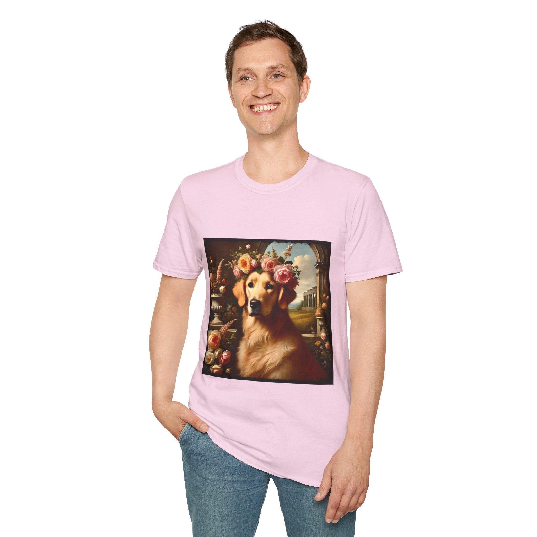 Golden Retriever Garden Bliss | Unisex Dog T-Shirt
