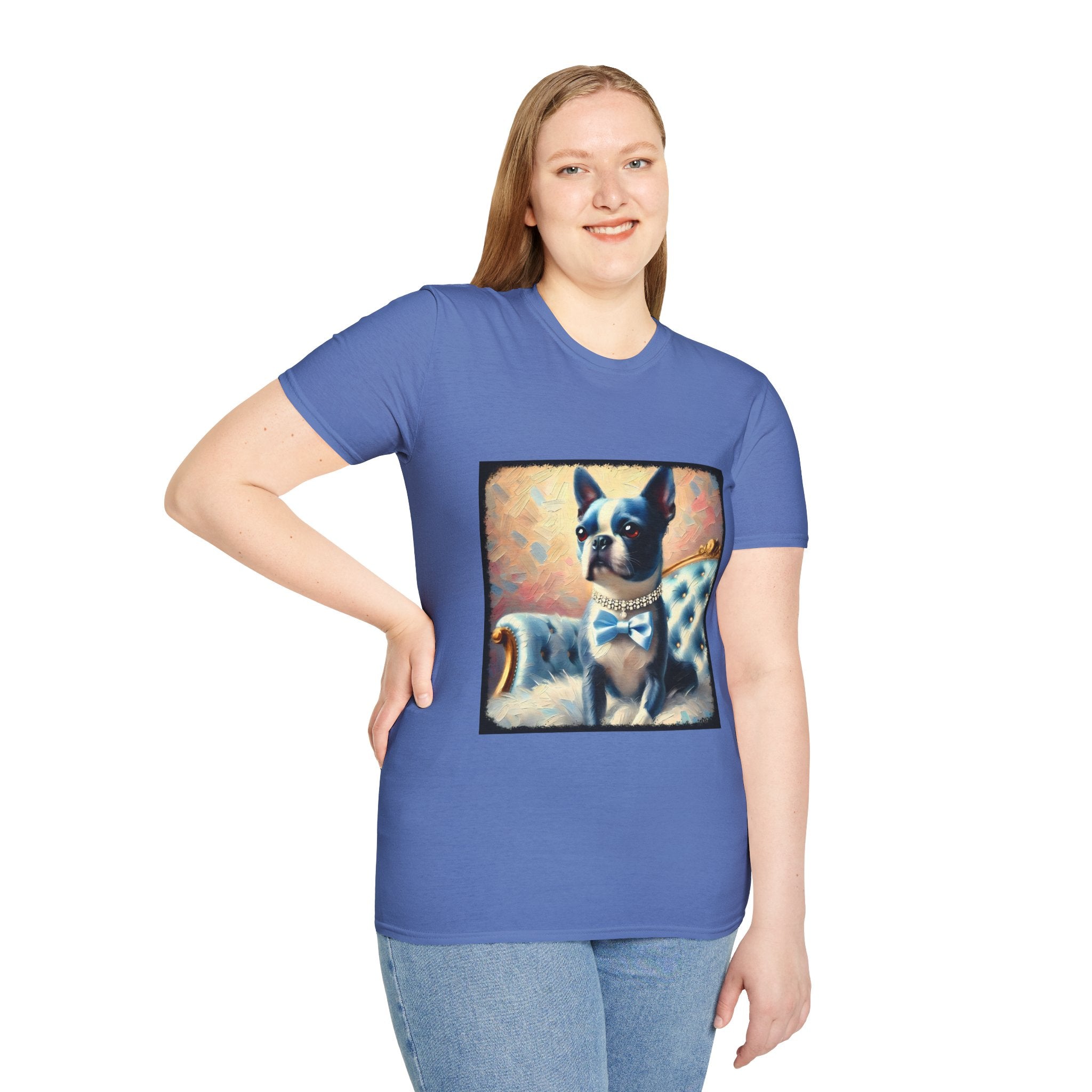 Boston Terrier Blue Classic | Unisex Dog T-Shirt
