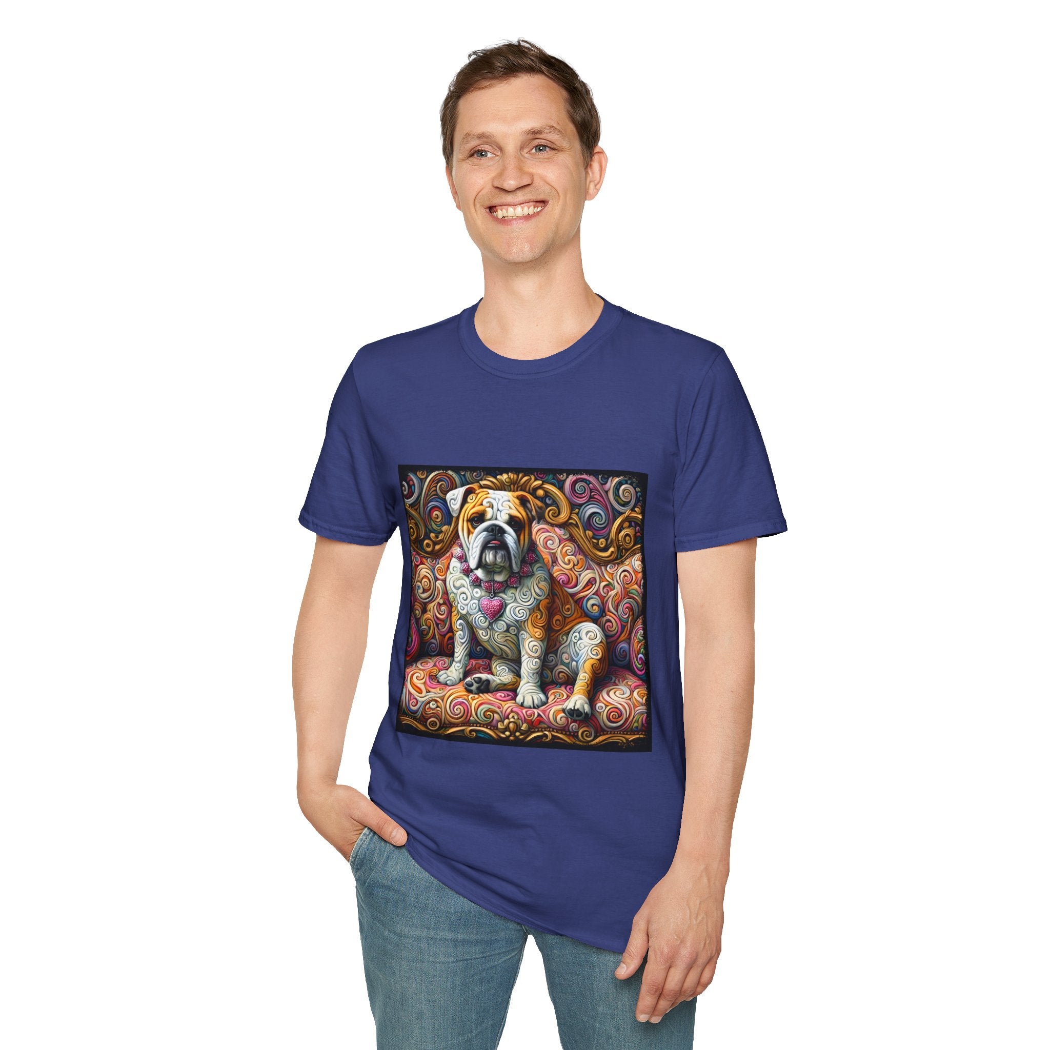 Bulldog Pink Diamond Swirl | Unisex Dog T-Shirt