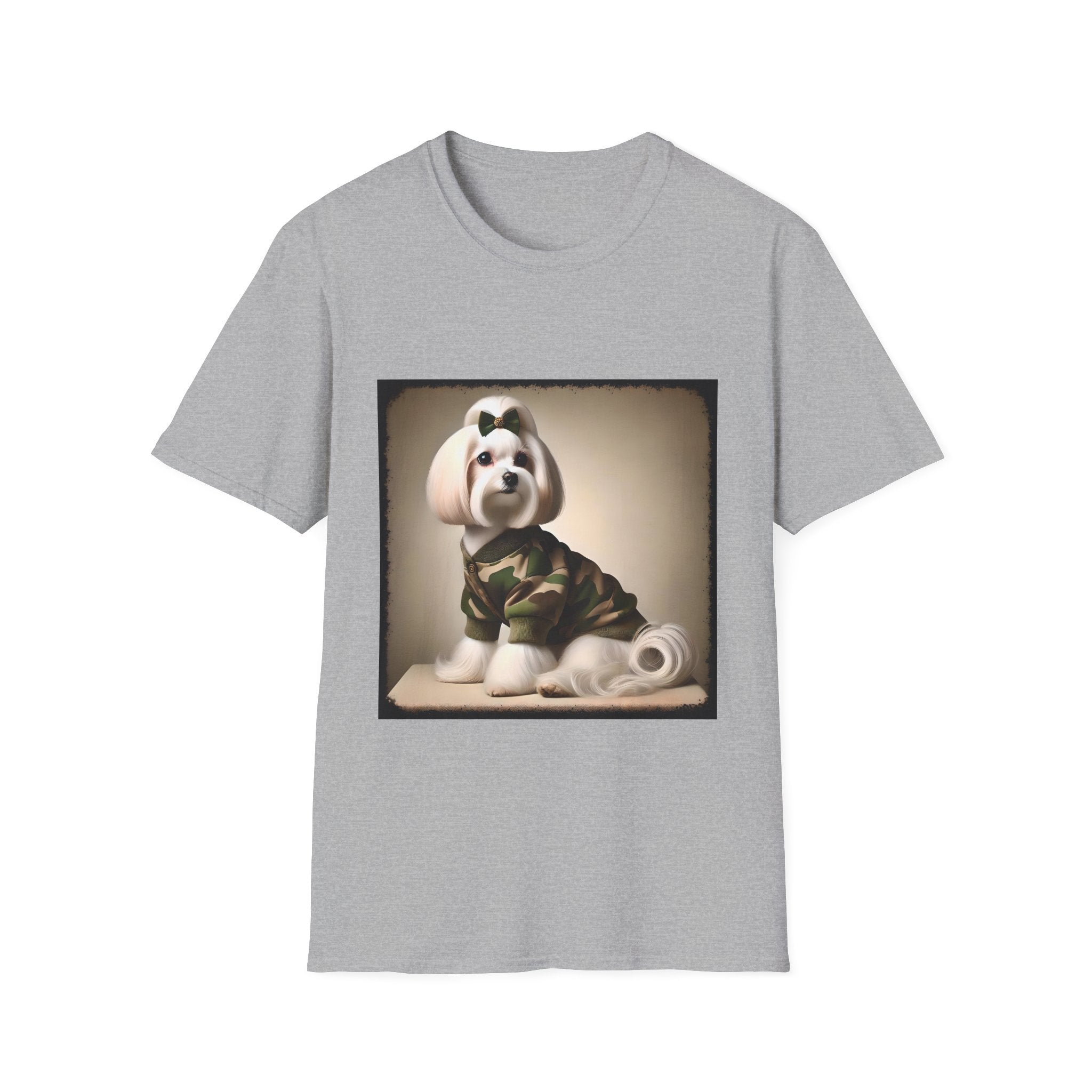 Maltese Camo Cutie | Unisex Dog T-Shirt