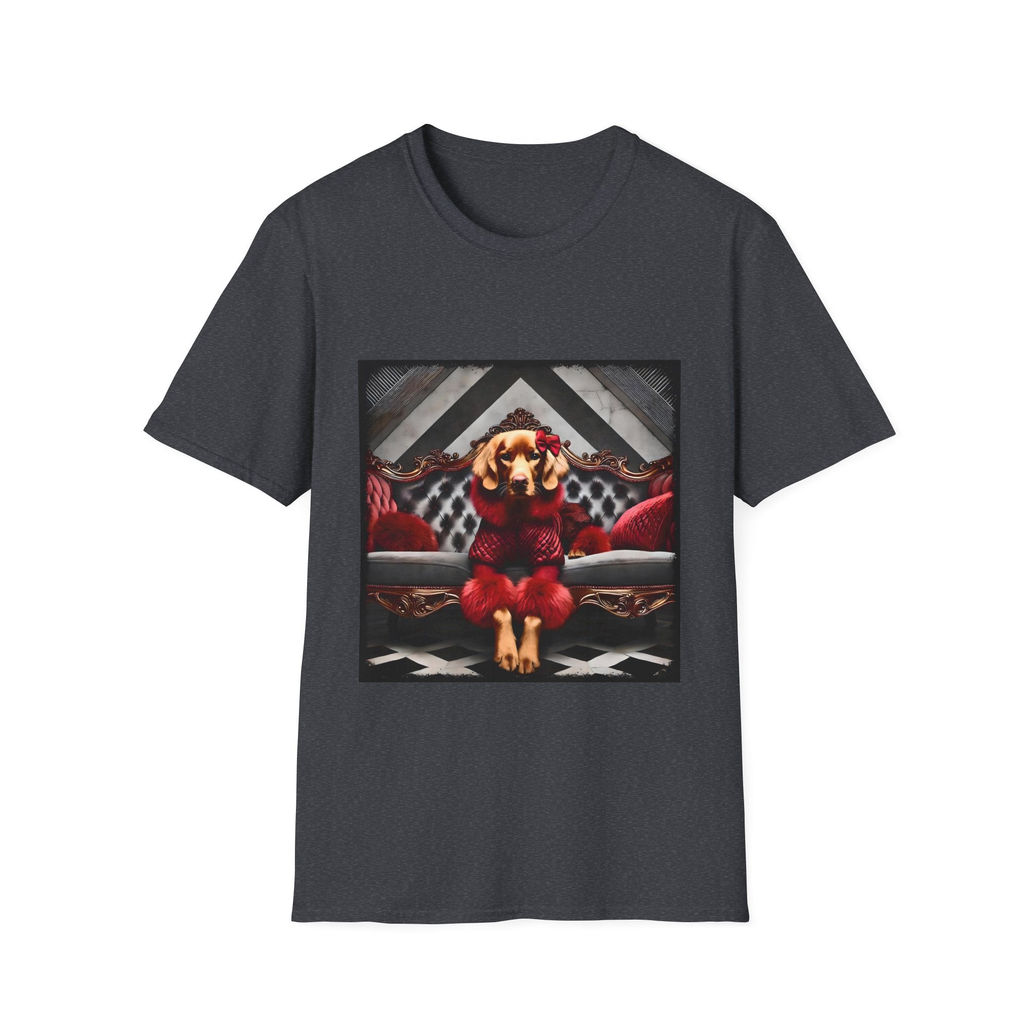 Golden Retriever Crimson Chic | Unisex Dog T-Shirt
