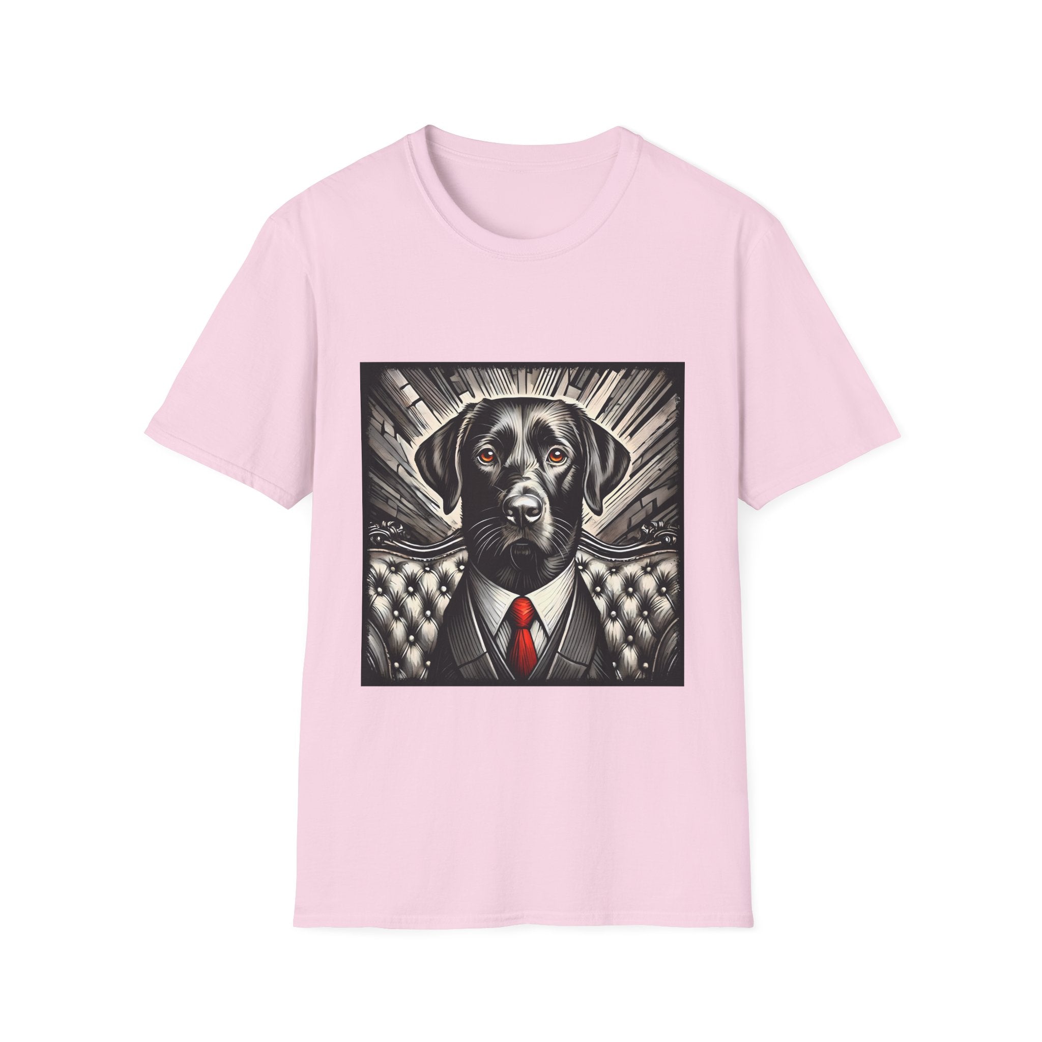 Labrador Retriever B&W Bold Red Tie | Unisex Dog T-Shirt