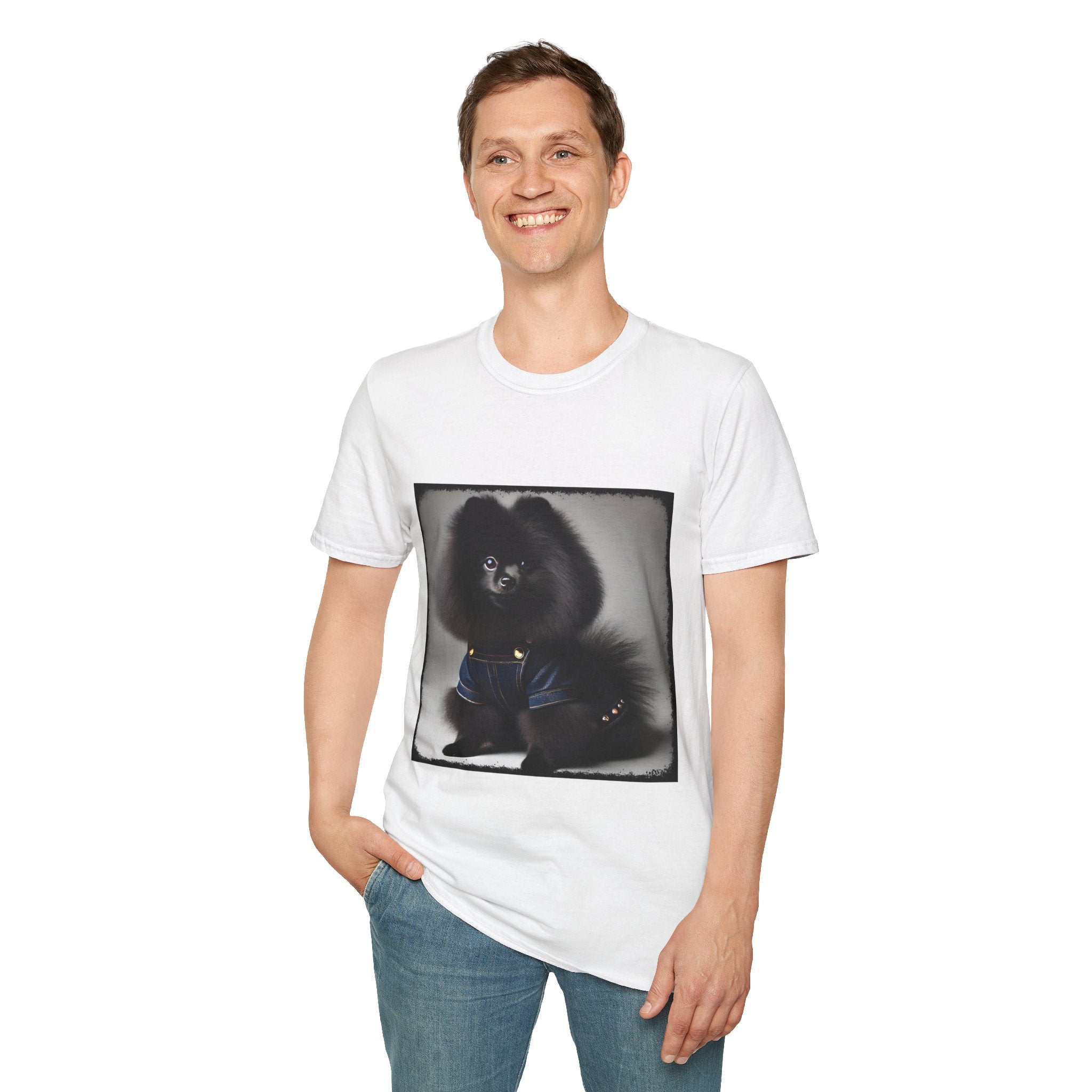 Pomeranian Denim Doll | Unisex Dog T-Shirt