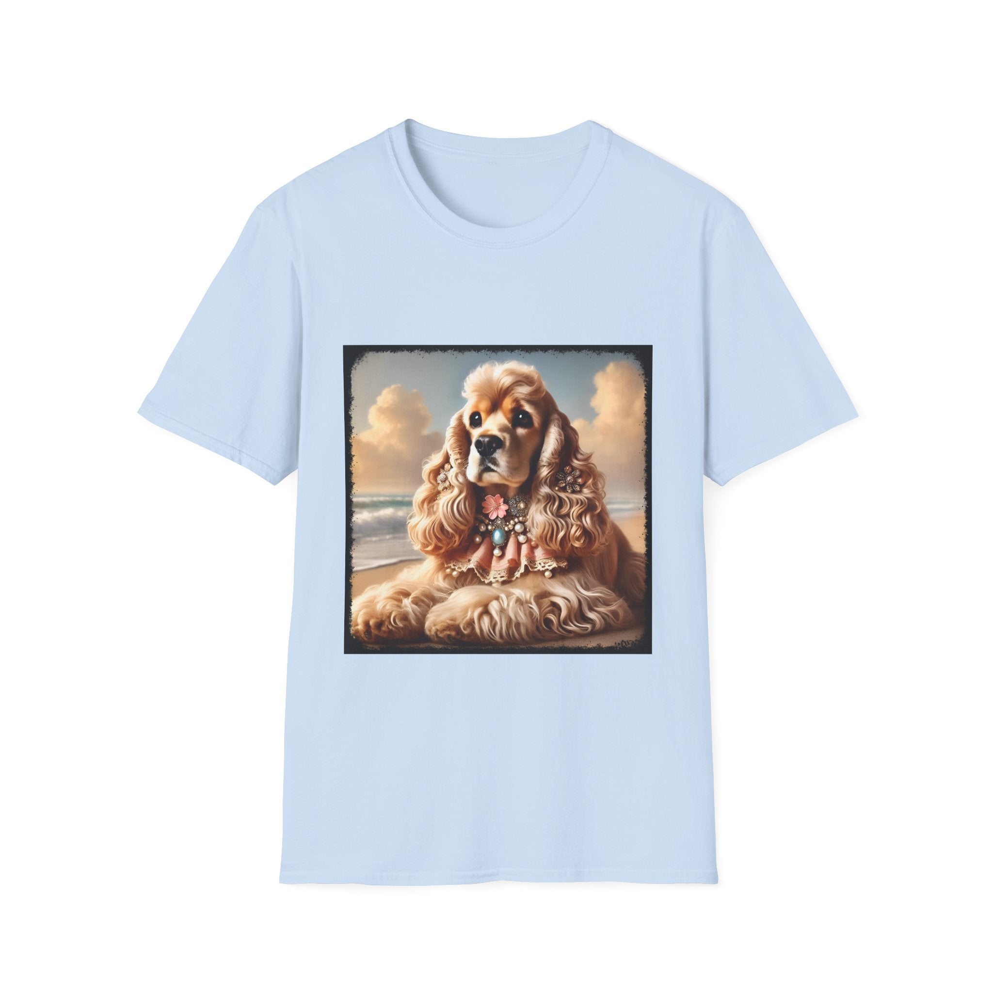 Cocker Spaniel Beach Belle | Unisex Dog T-Shirt
