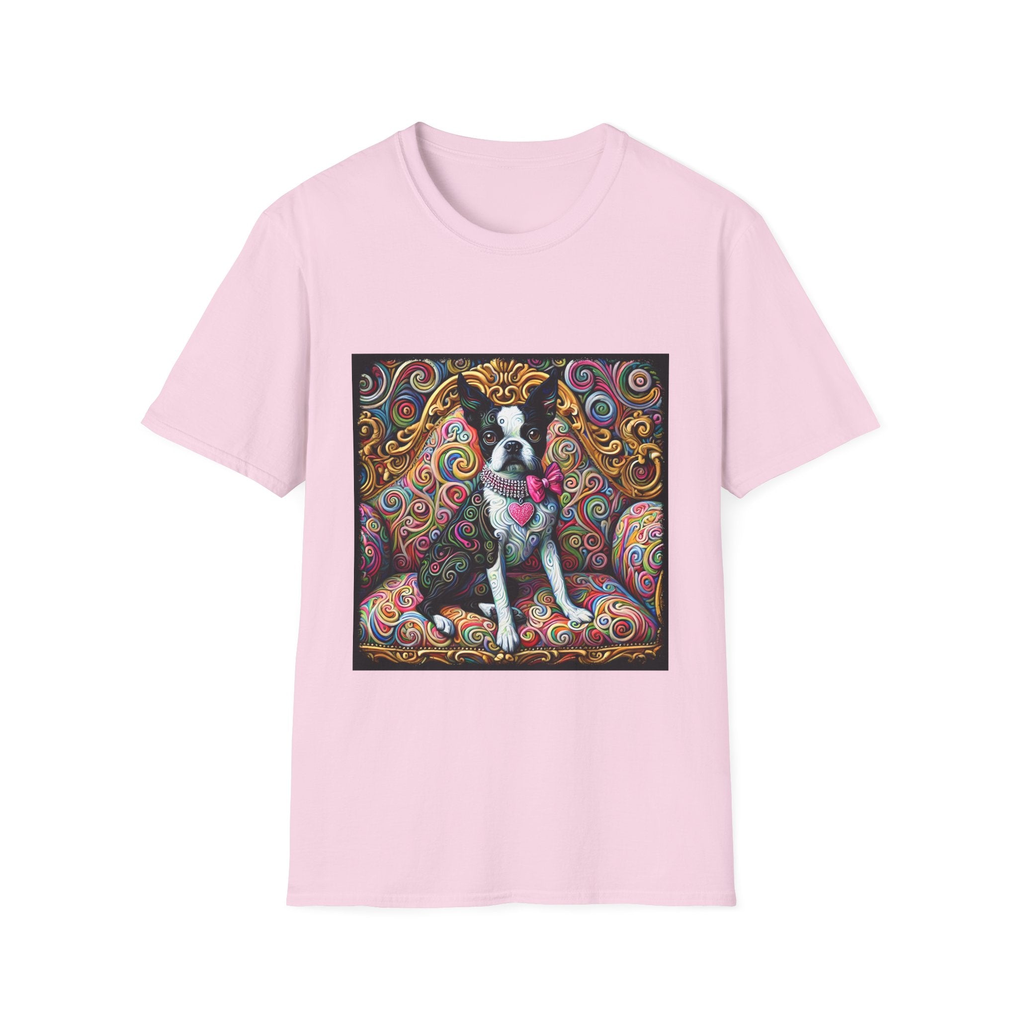 Boston Terrier Love Swirl | Unisex Dog T-Shirt