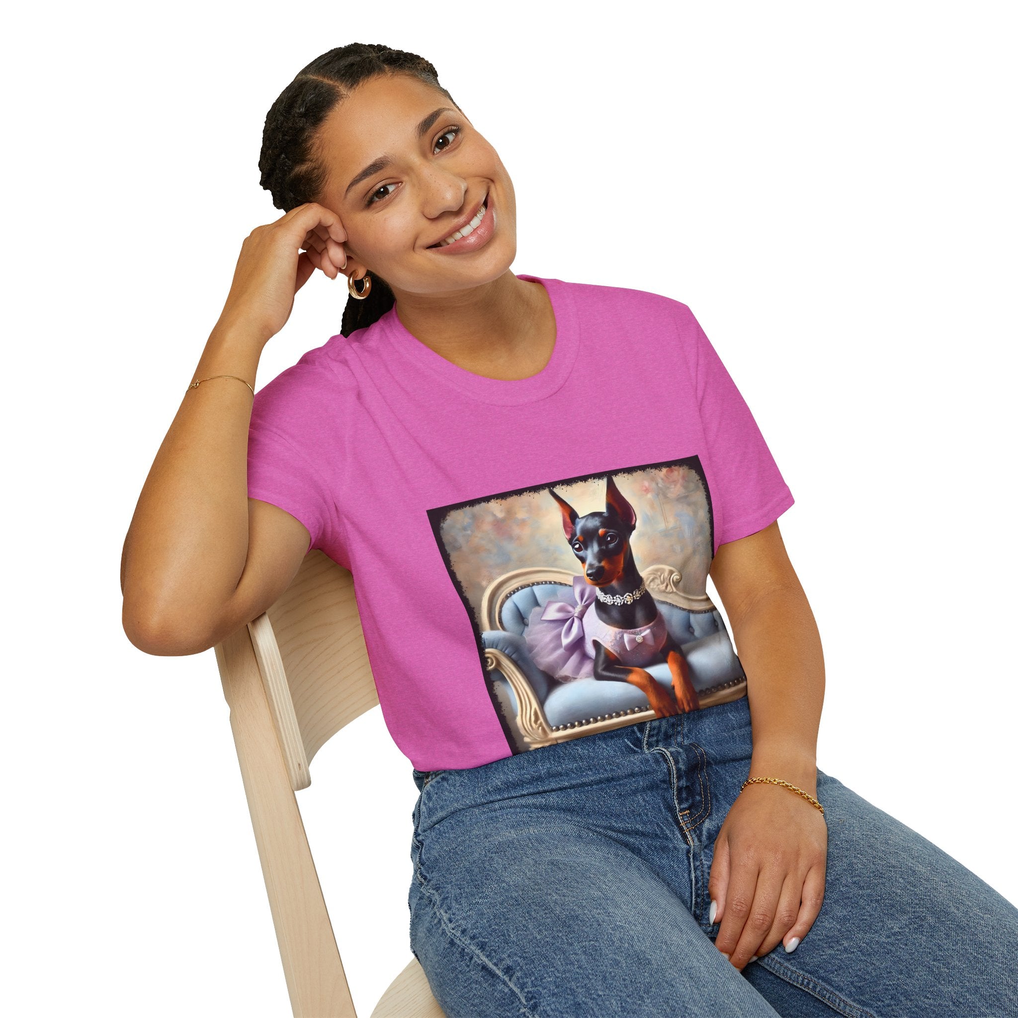 Doberman Pinscher Purple Princess Classic | Unisex Dog T-Shirt