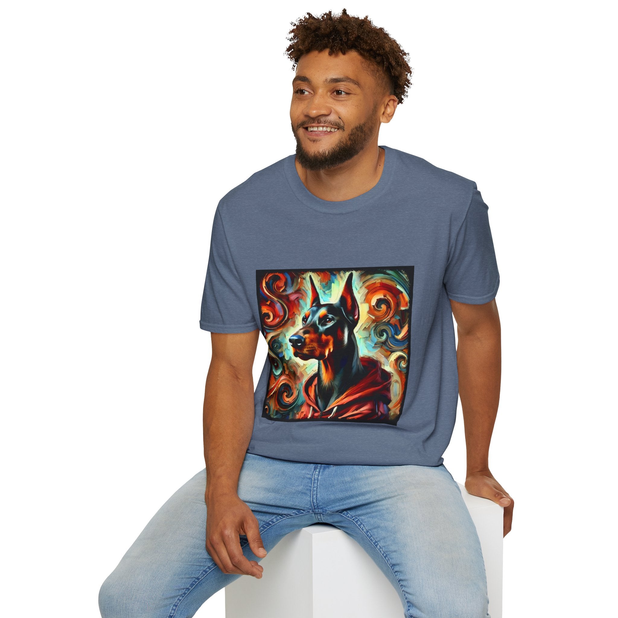 Doberman Pinscher Urban Swirl | Unisex Dog T-Shirt