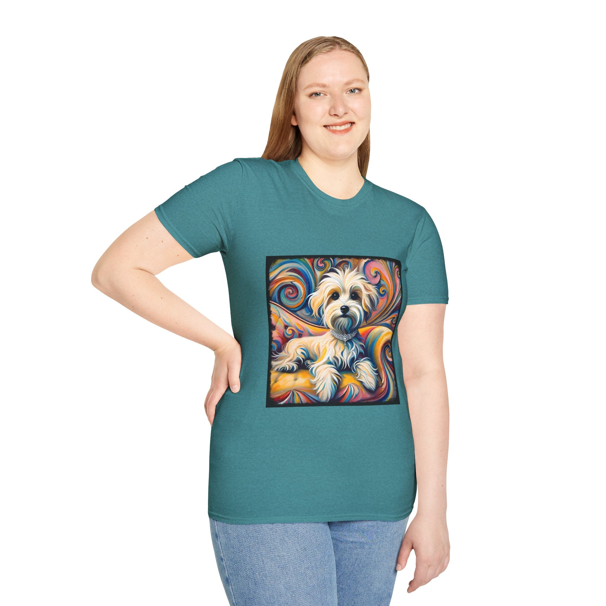 Havanese Whimsical Swirl |  Unisex Dog T-Shirt