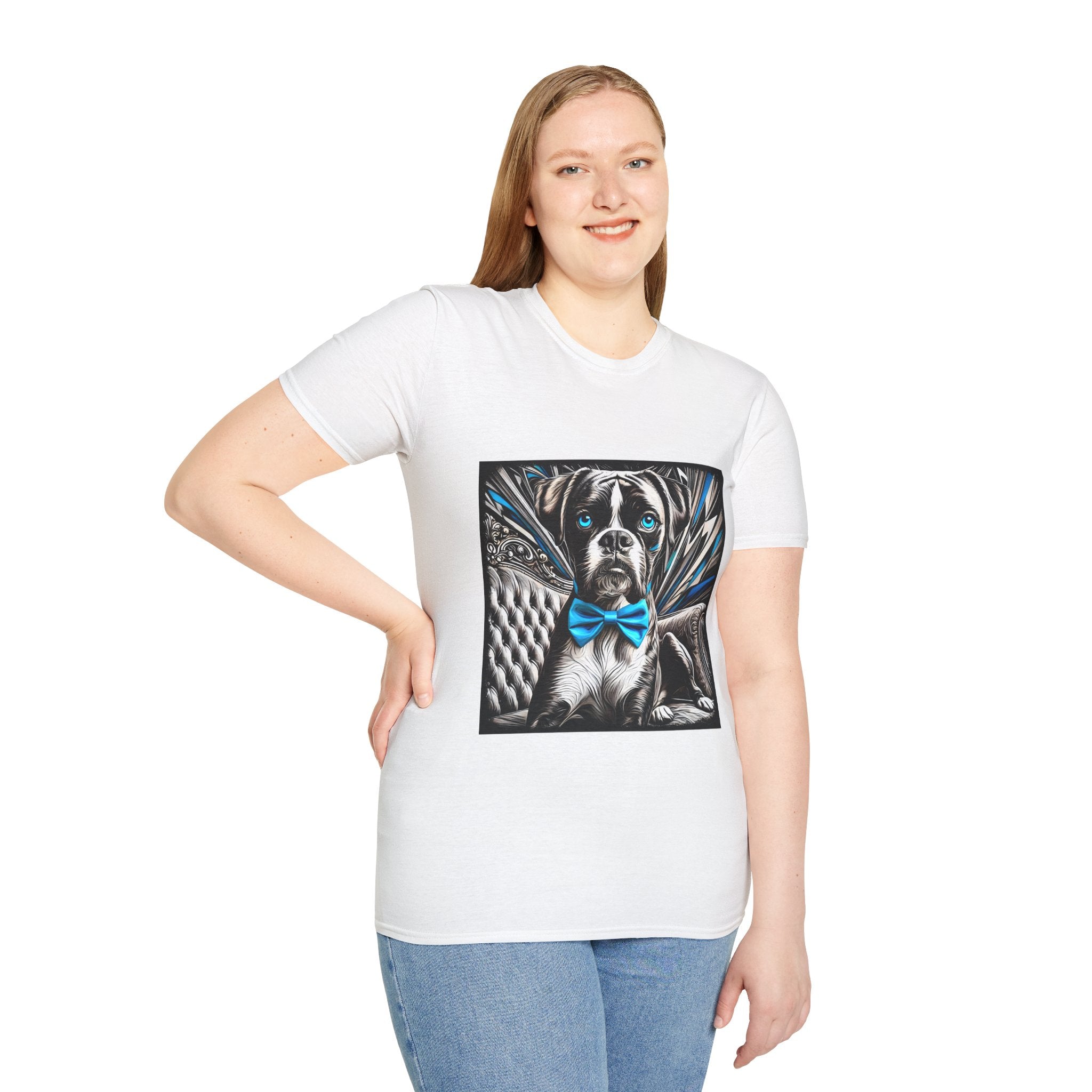 Boxer B&W Bold Blue Eyes | Unisex Dog T-Shirt
