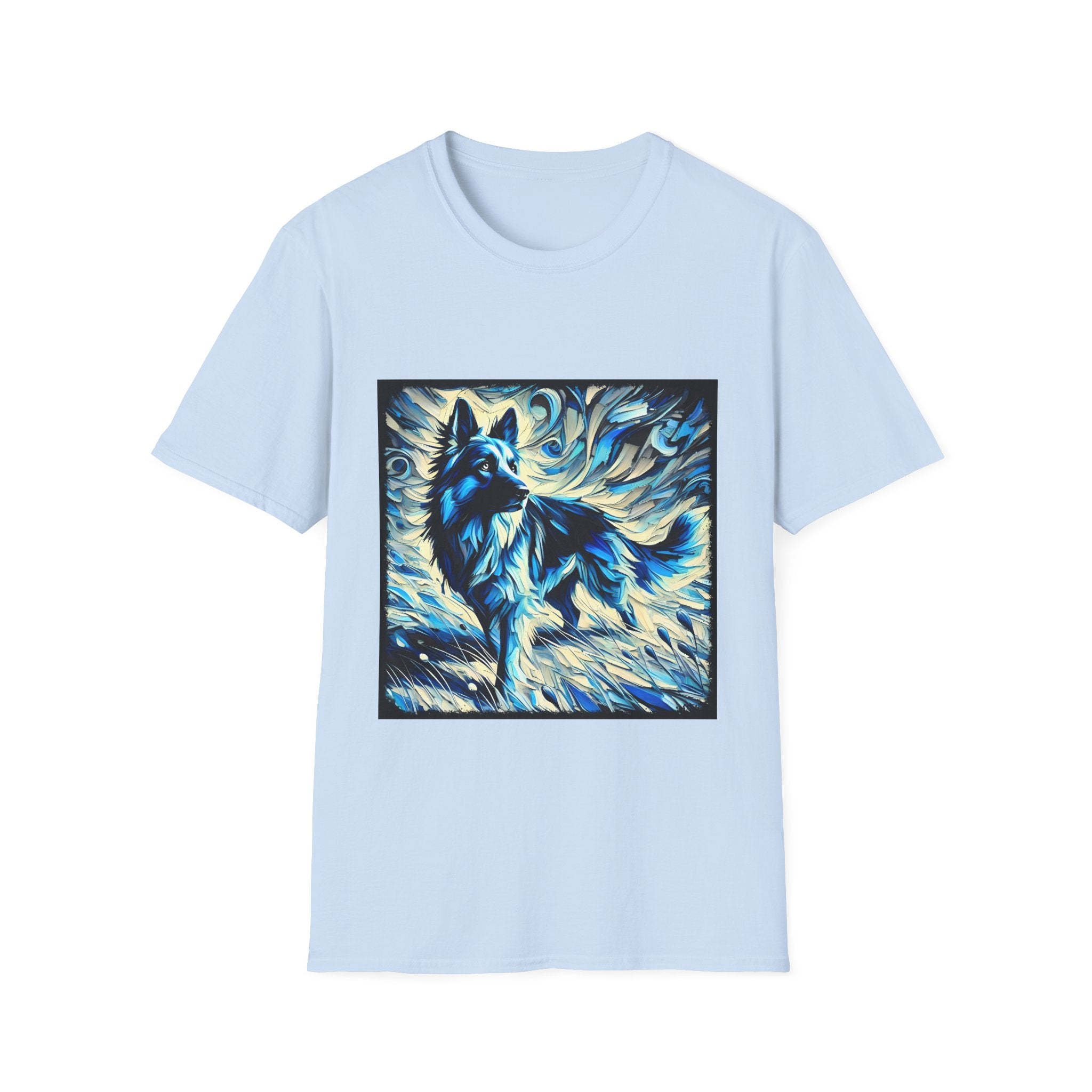 German Shepherd Blue Winter Swirl | Unisex Dog T-Shirt