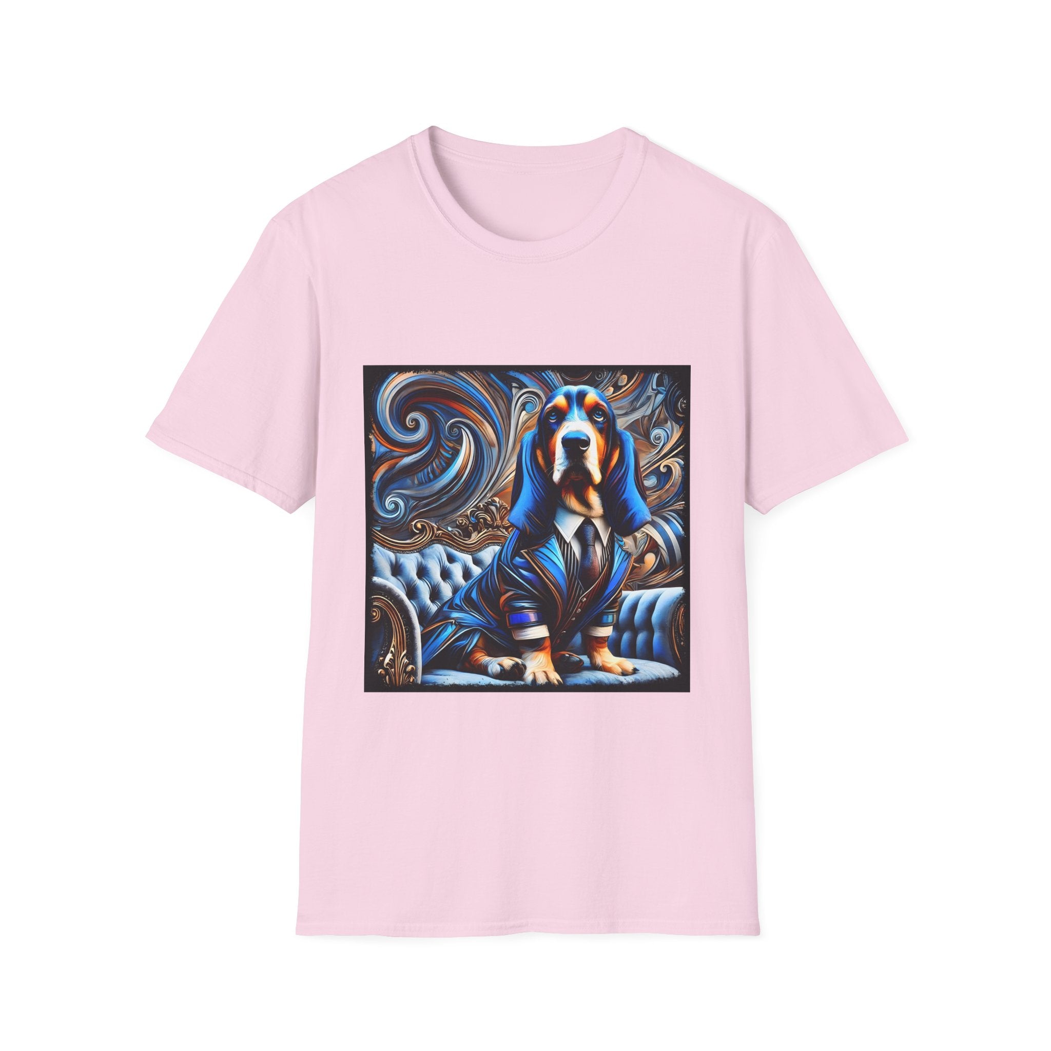 Basset Hound Bold Blue Feels | Unisex Dog T-Shirt