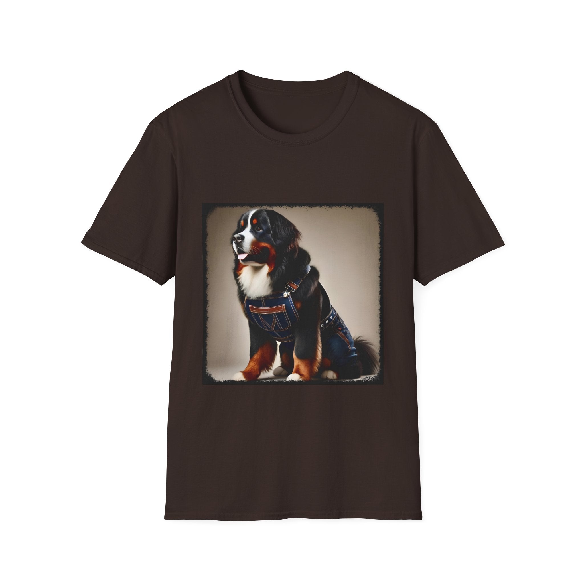 Bernese Mountain Dog Denim Darling | Unisex Dog T-Shirt