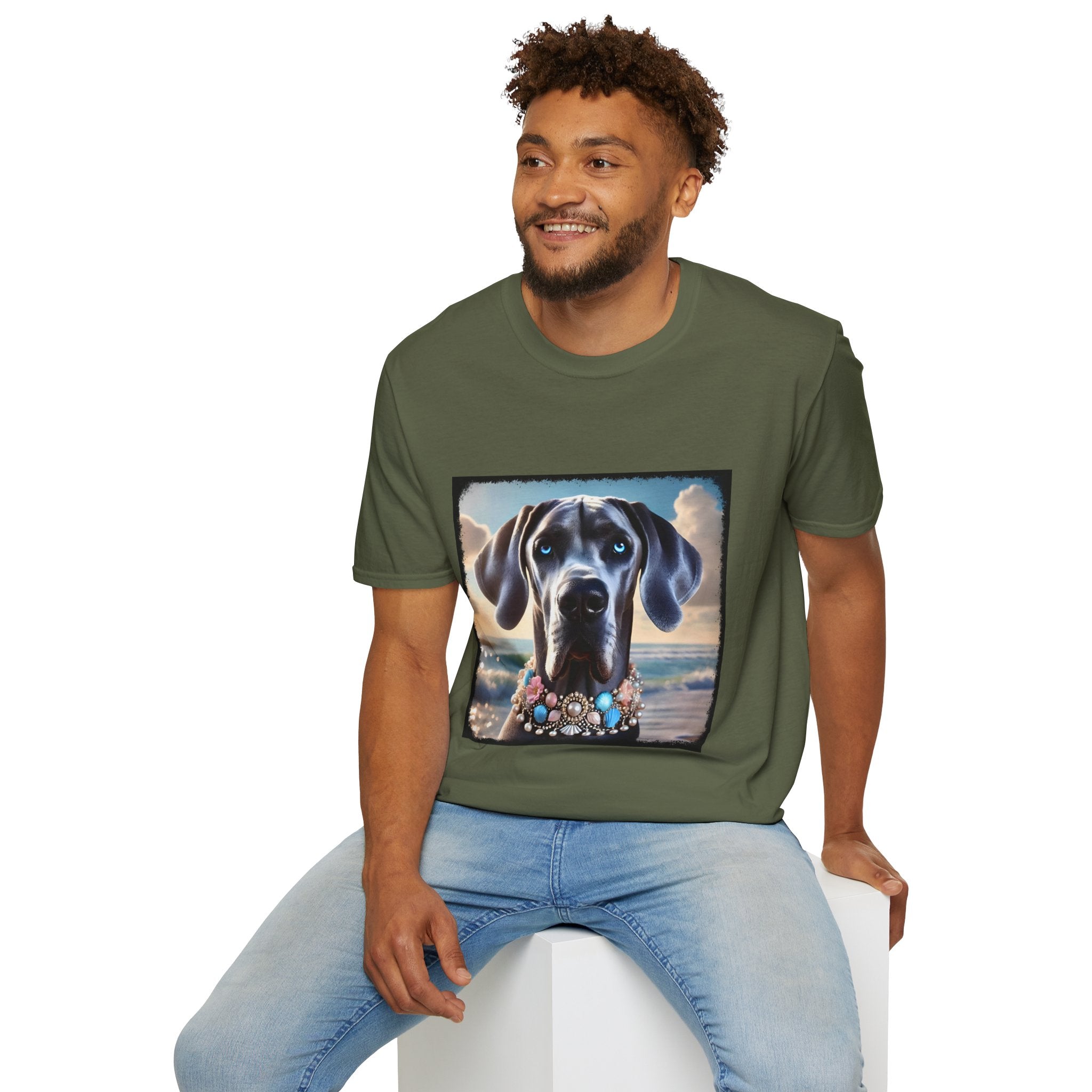 Great Dane Beach Beauty | Unisex Dog T-Shirt