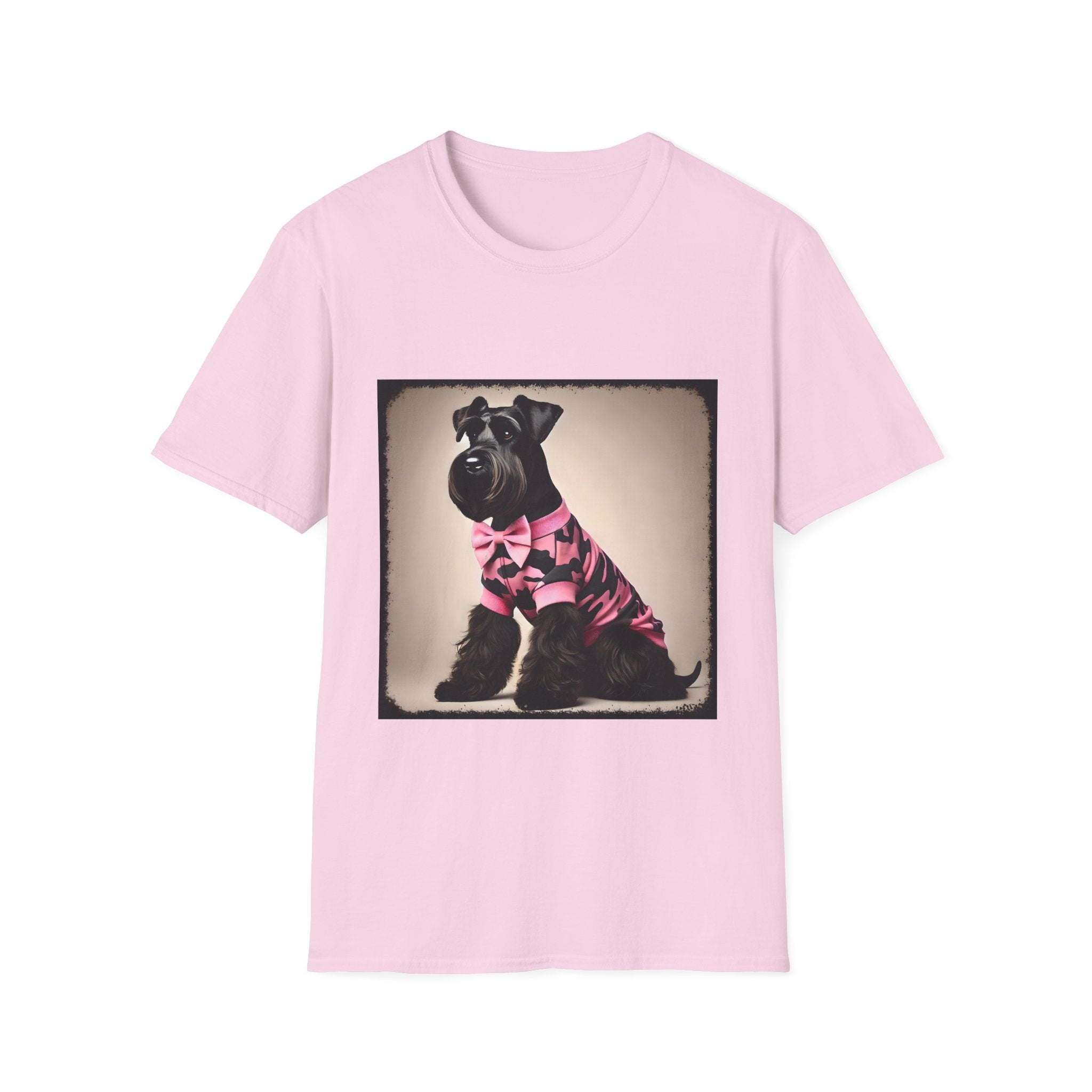 Schnauzer Pink Camo Cutie | Unisex Dog T-Shirt