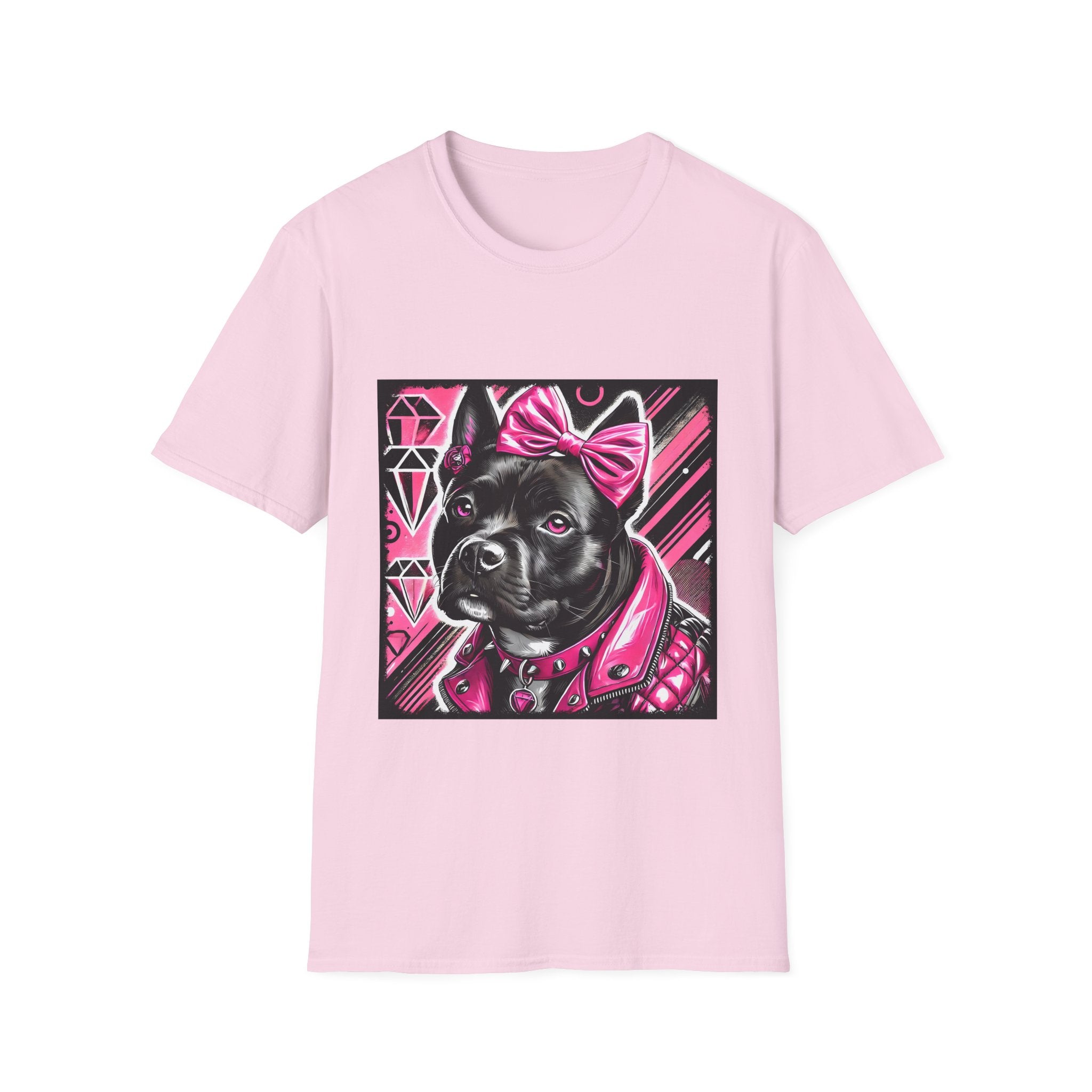 American Pit Bull Terrier Pink Princess Bold  | Unisex Dog T-Shirt