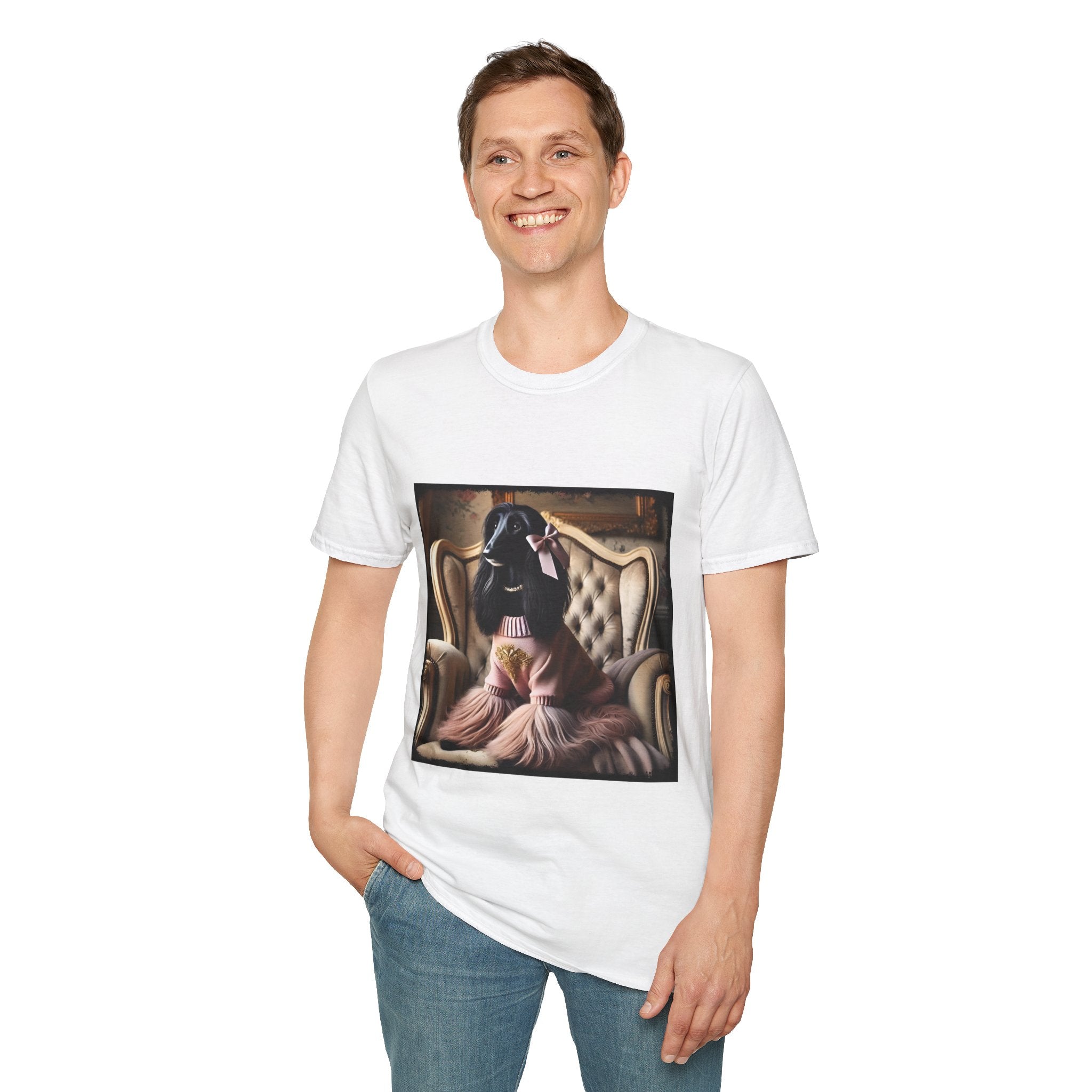 Afghan Hound Pink Posh | Unisex Dog T-Shirt