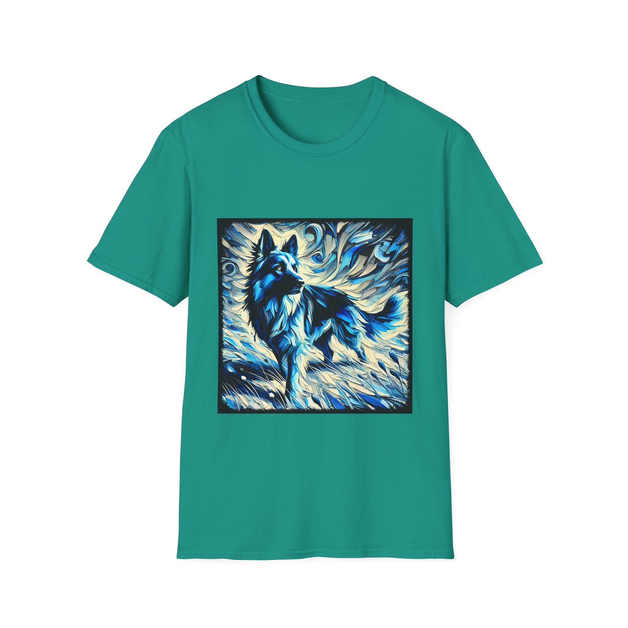 German Shepherd Blue Winter Swirl | Unisex Dog T-Shirt