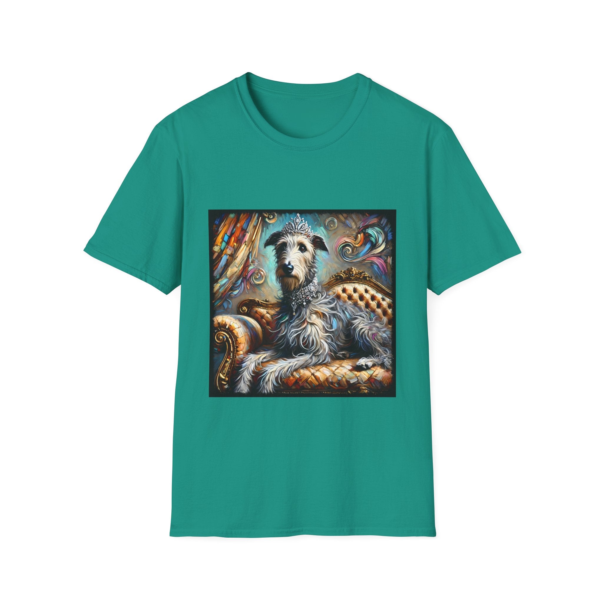 Irish Wolfhound Diamond Diva Swirl | Unisex Softstyle T-Shirt