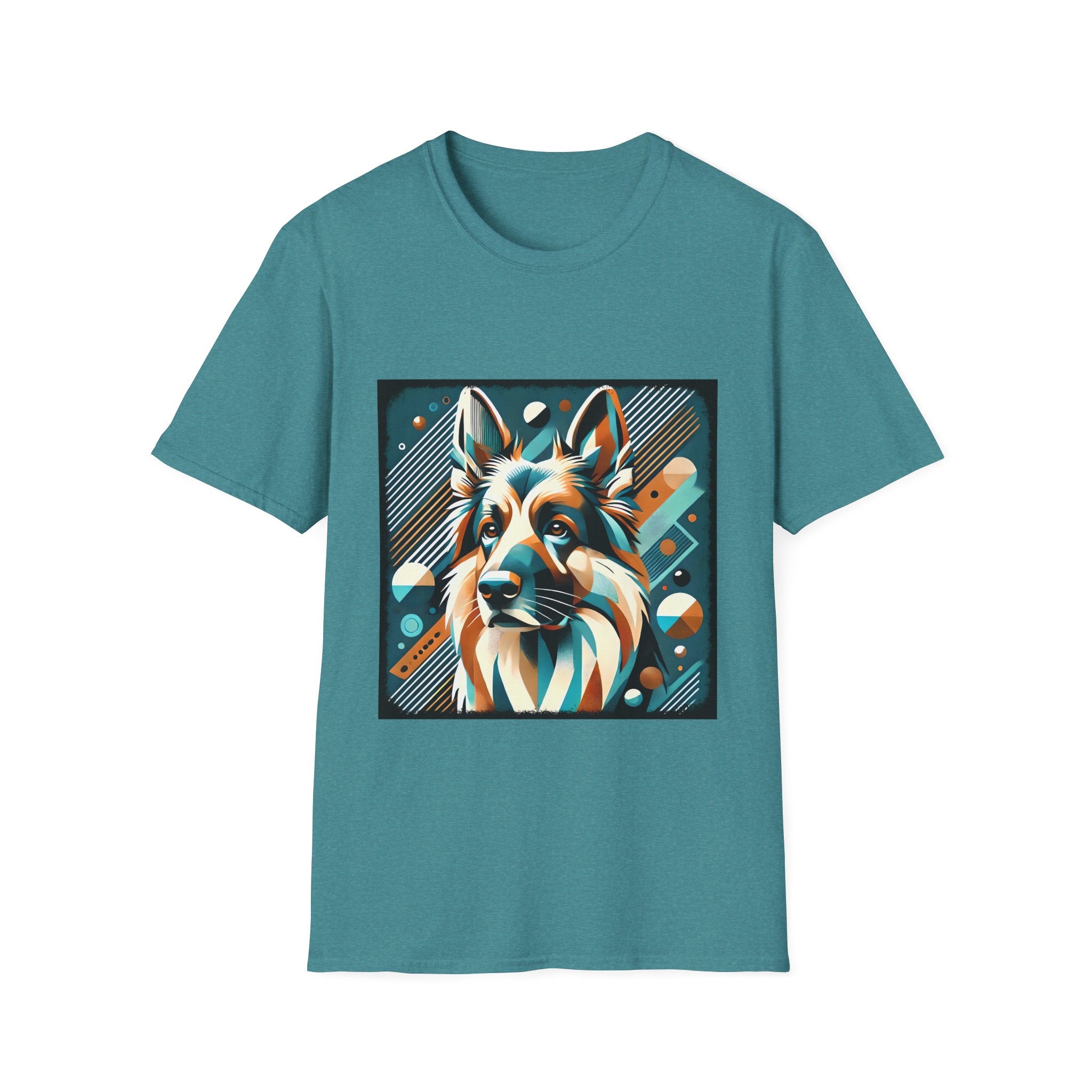 German Shepherd Vibrant Geometric | Unisex Dog T-Shirt