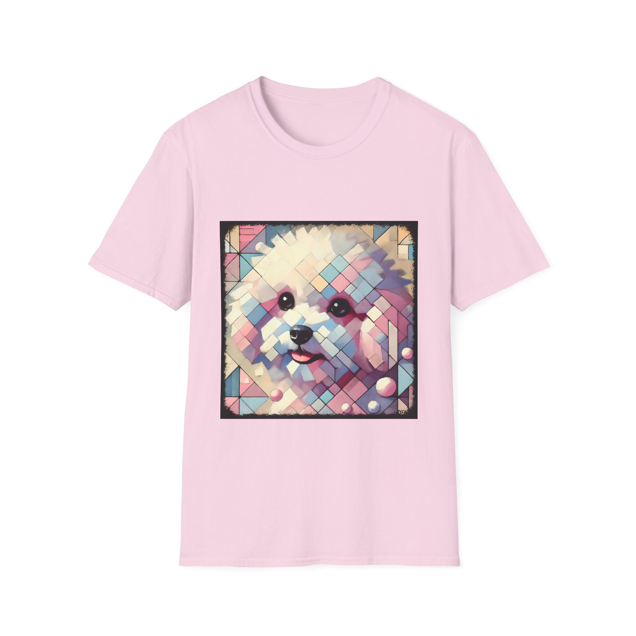 Bichon Frise Pastel Geometric | Unisex Dog T-Shirt