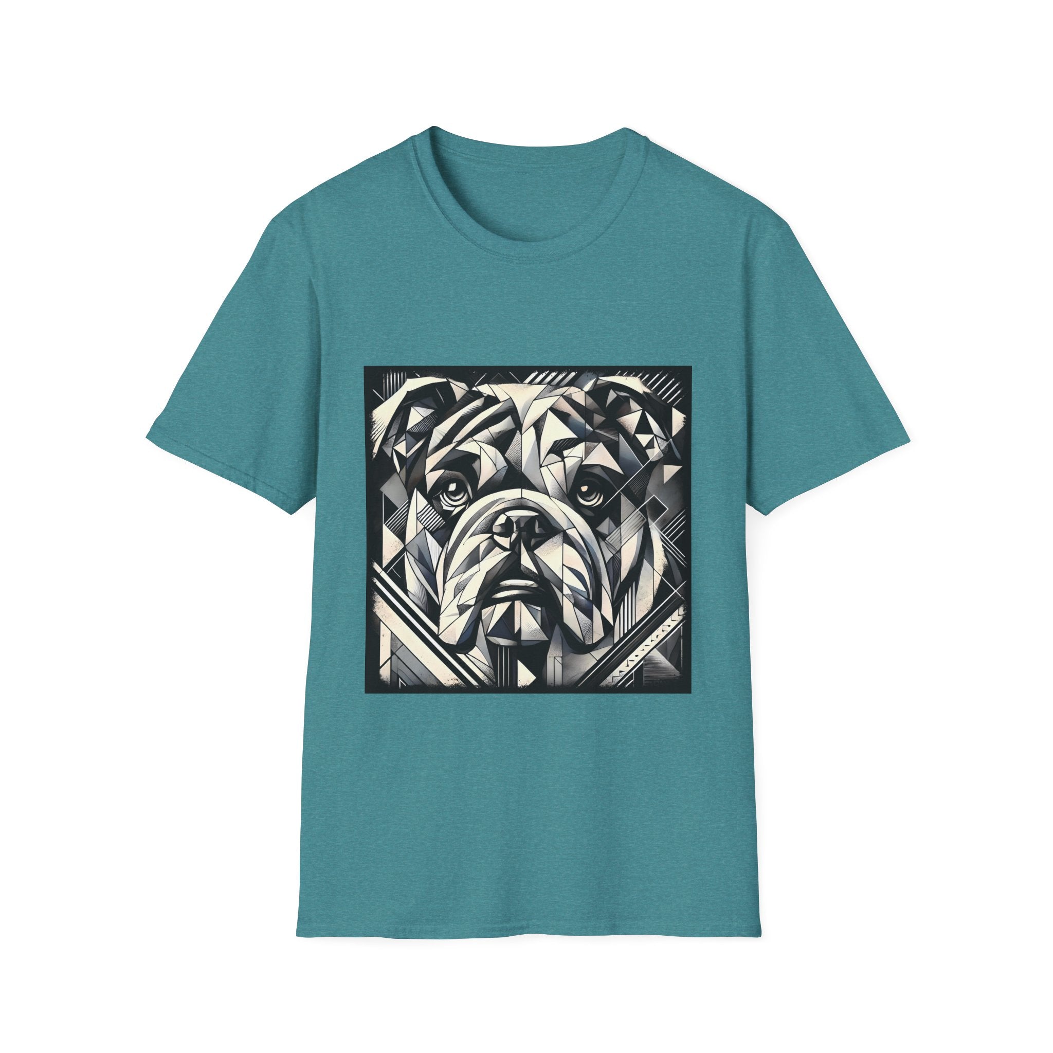 Bulldog B&W Geometric | Unisex Dog T-Shirt