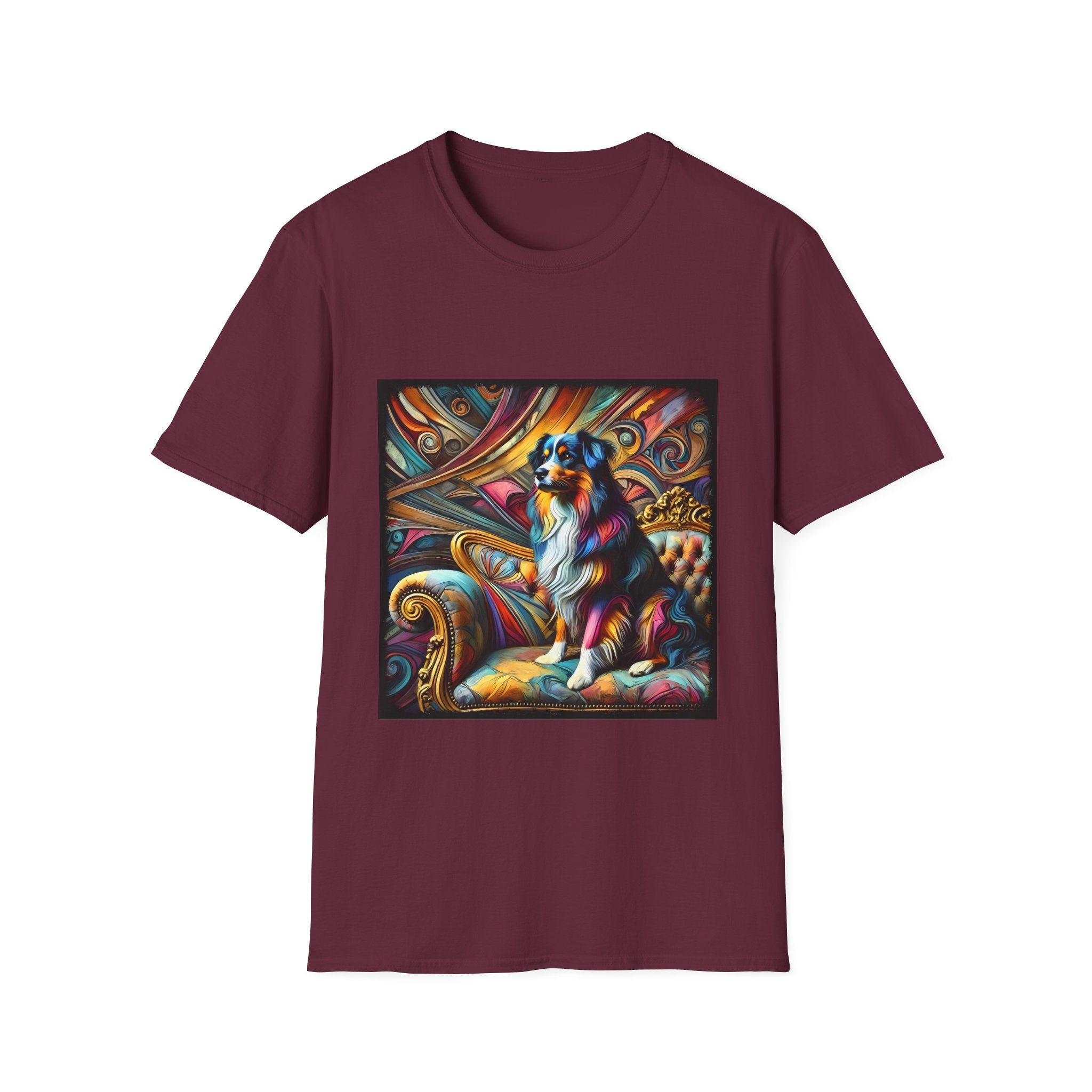 Australian Shepherd Vivd Swirl | Unisex Dog T-Shirt