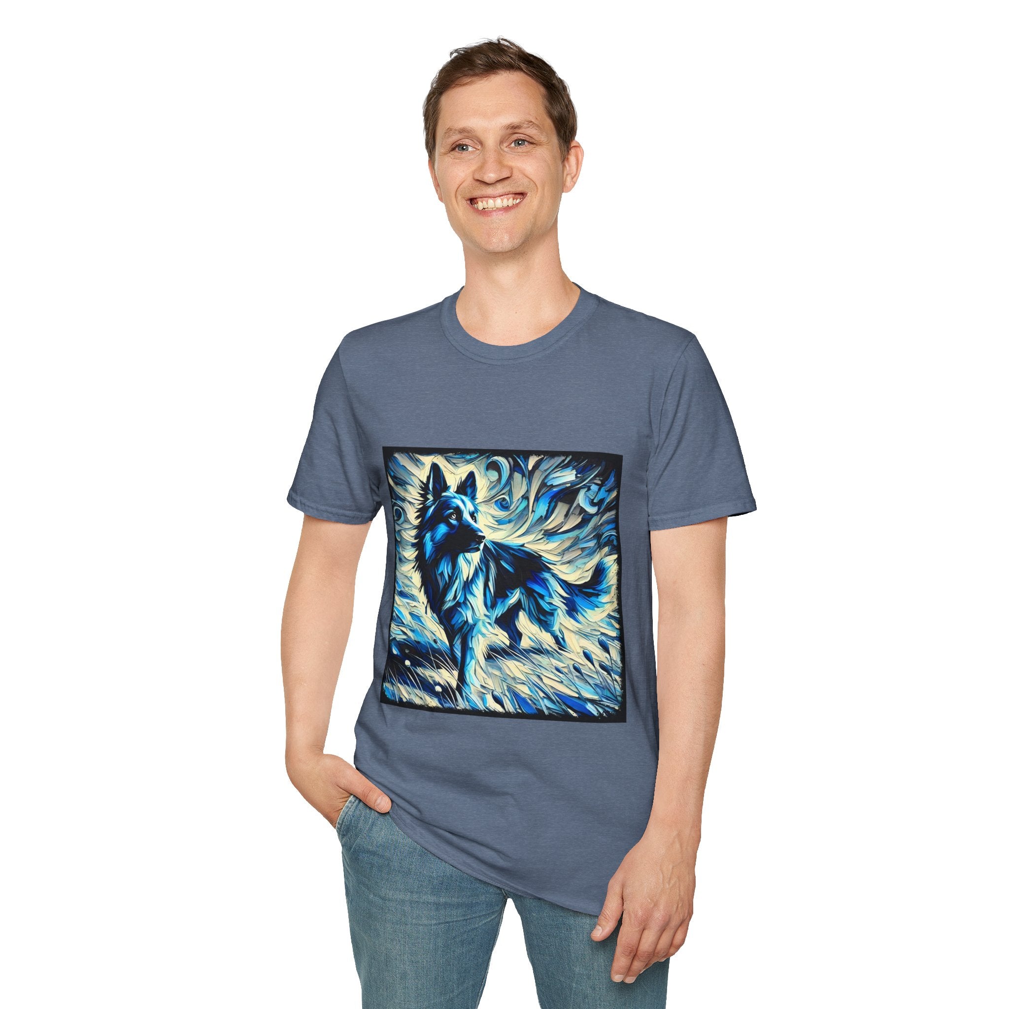 German Shepherd Blue Winter Swirl | Unisex Dog T-Shirt