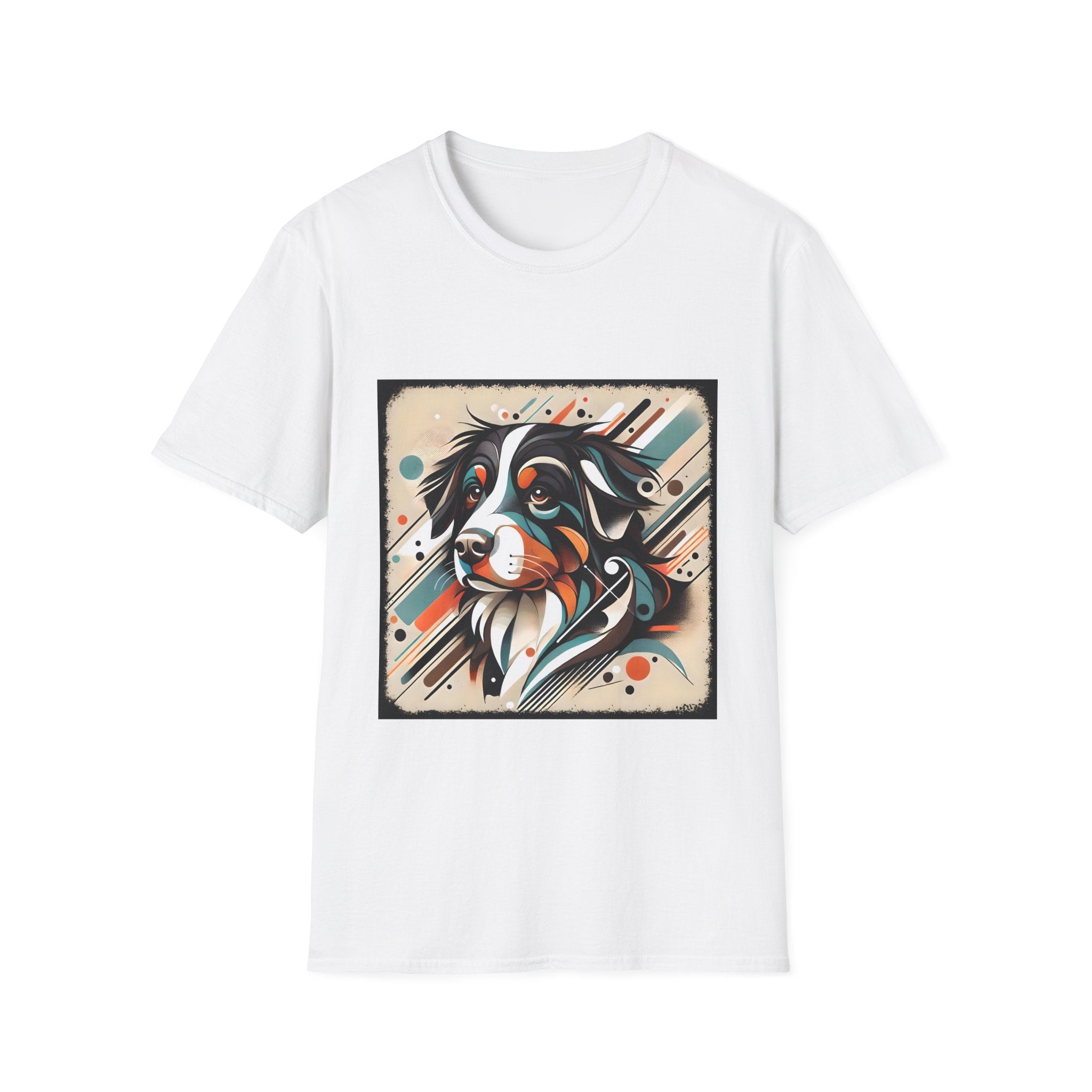 Bernese Mountain Dog Warm Geometric | Unisex Dog T-Shirt