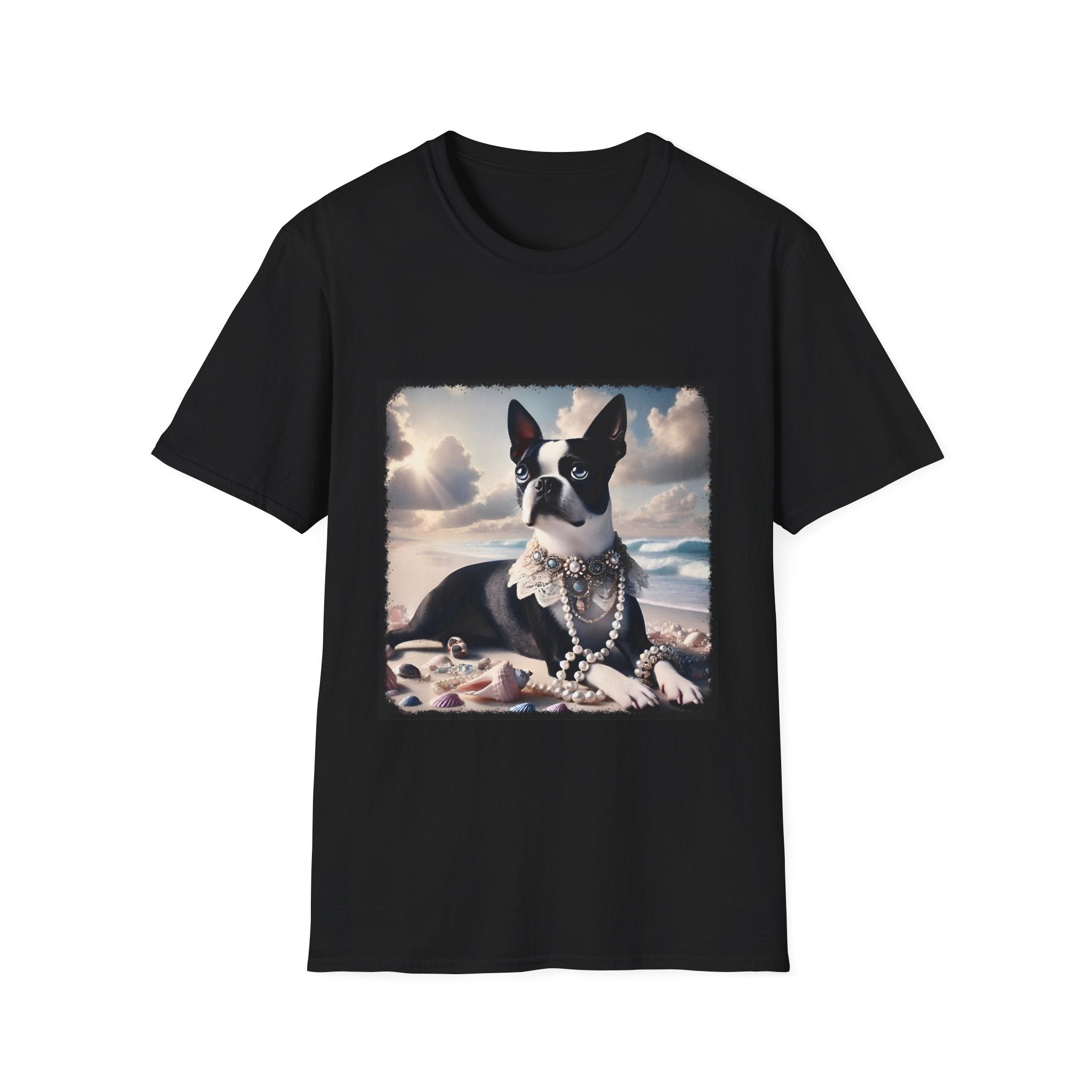 Boston Terrier Seashell Sweetie | Unisex Dog T-Shirt