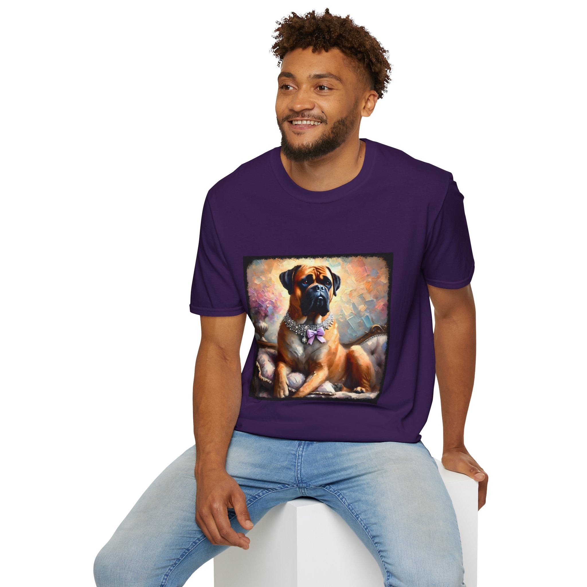 Bullmastiff Purple Bow Classic | Unisex Dog T-Shirt