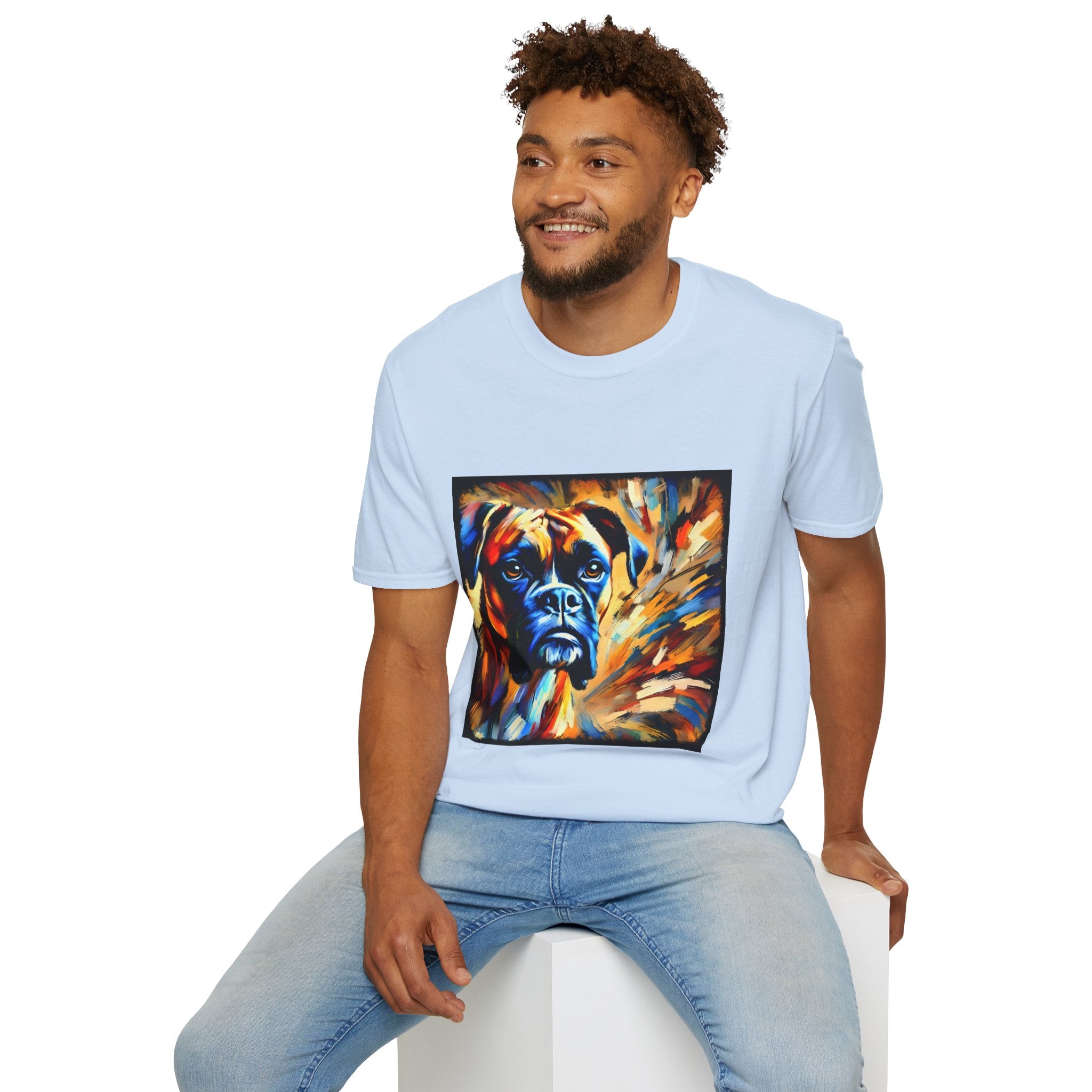 Boxer Sunburst Swirl  | Unisex Dog T-Shirt