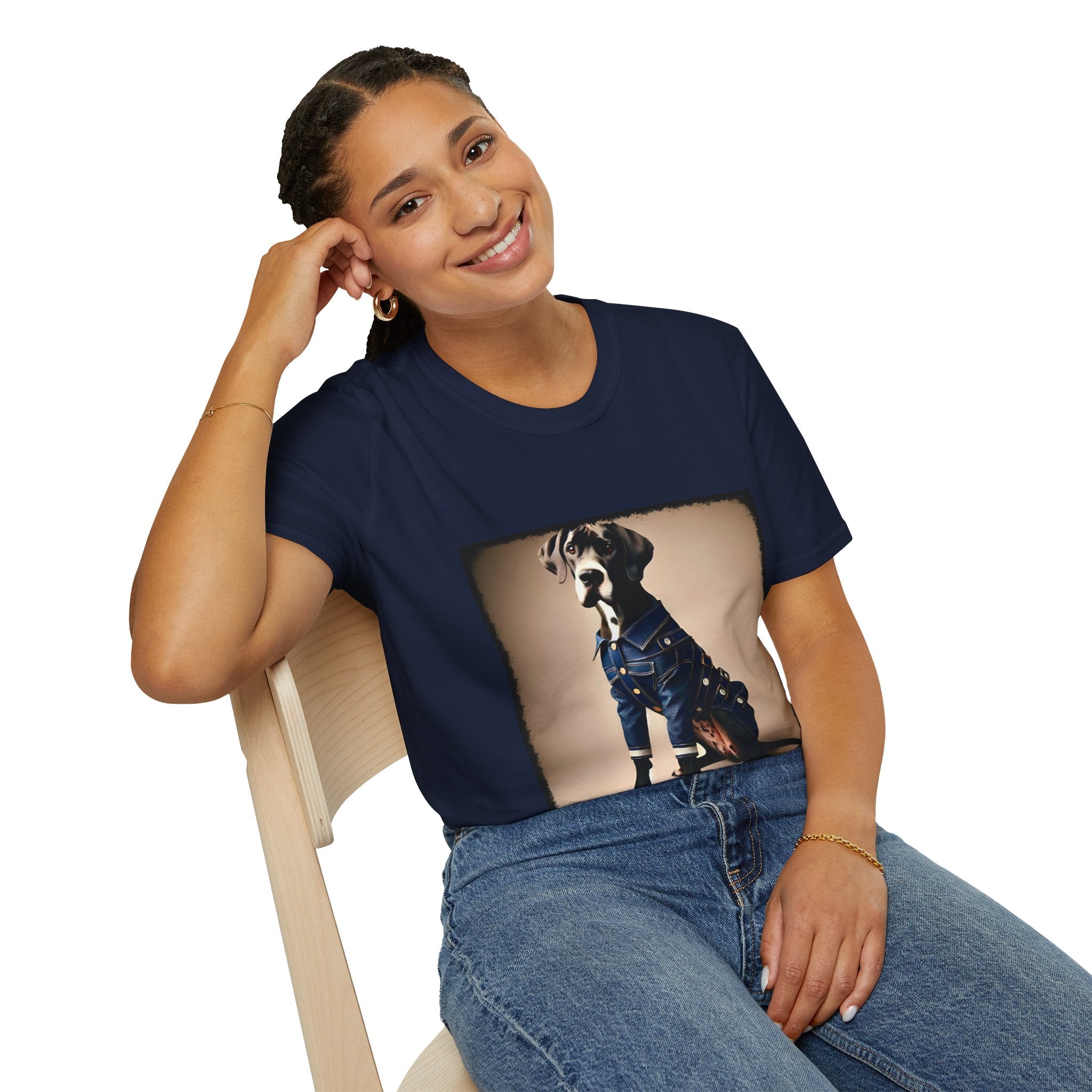 Great Dane Denim Mood | Unisex Dog T-Shirt