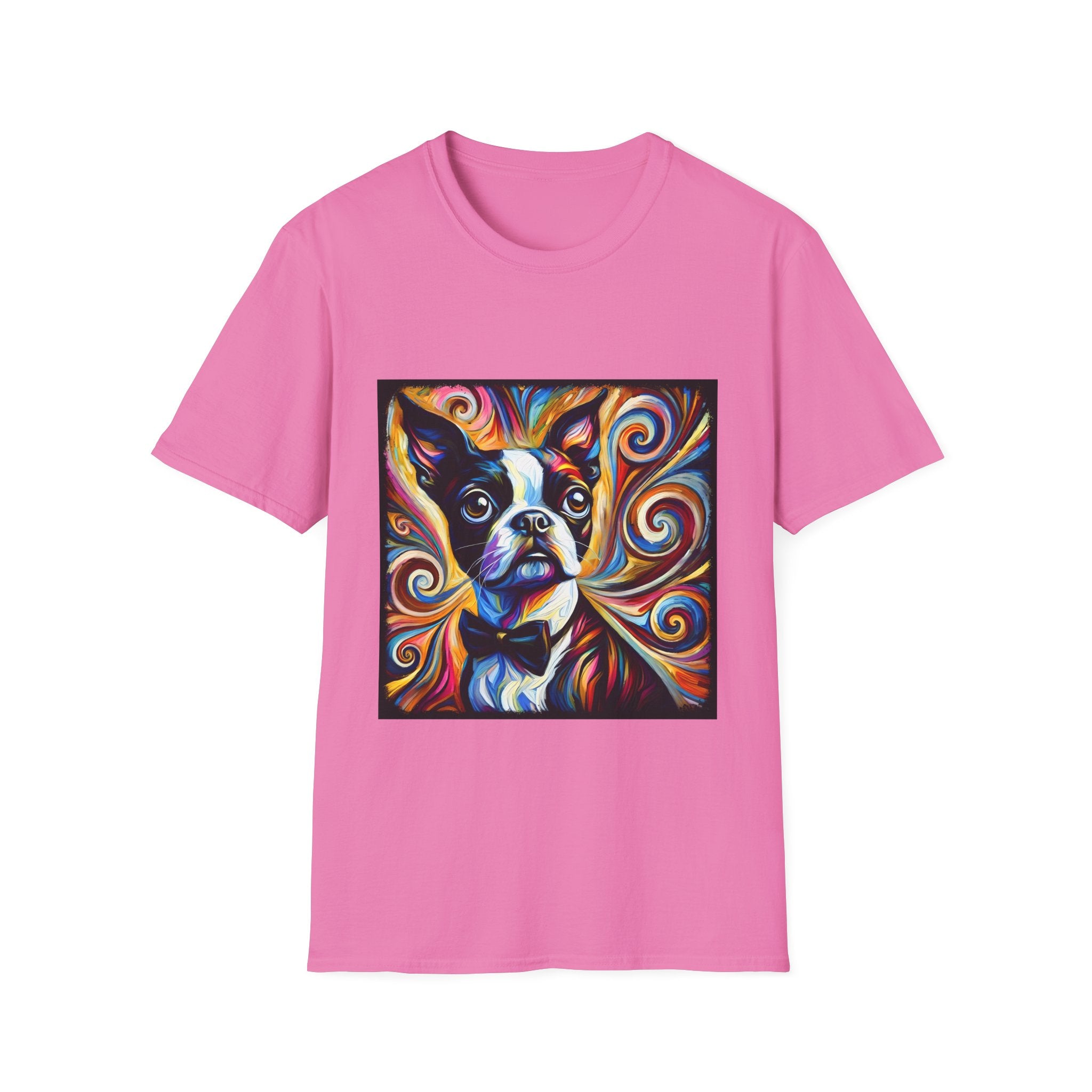 Boston Terrier Bowtie Swirl | Unisex Dog T-Shirt