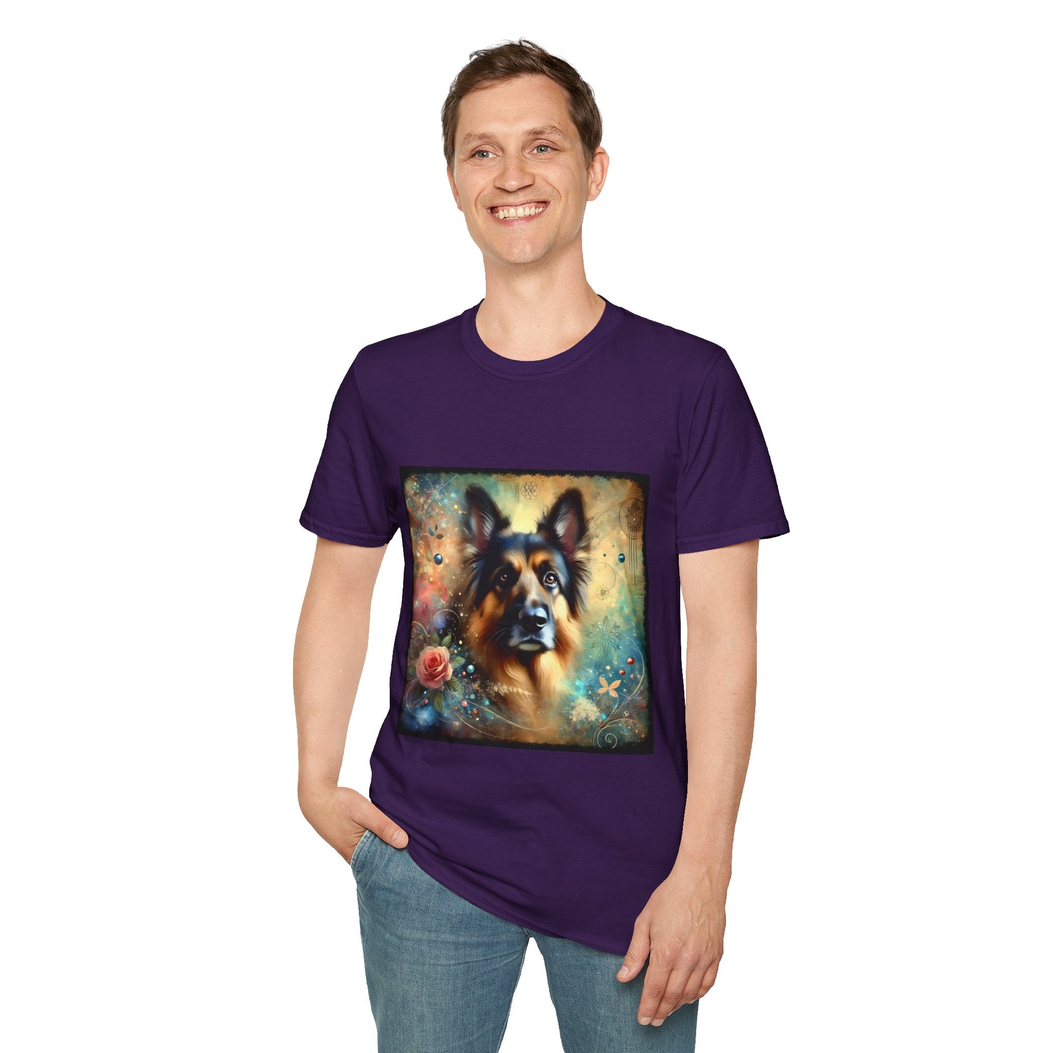 German Shepherd Rose Classic | Unisex Dog T-Shirt