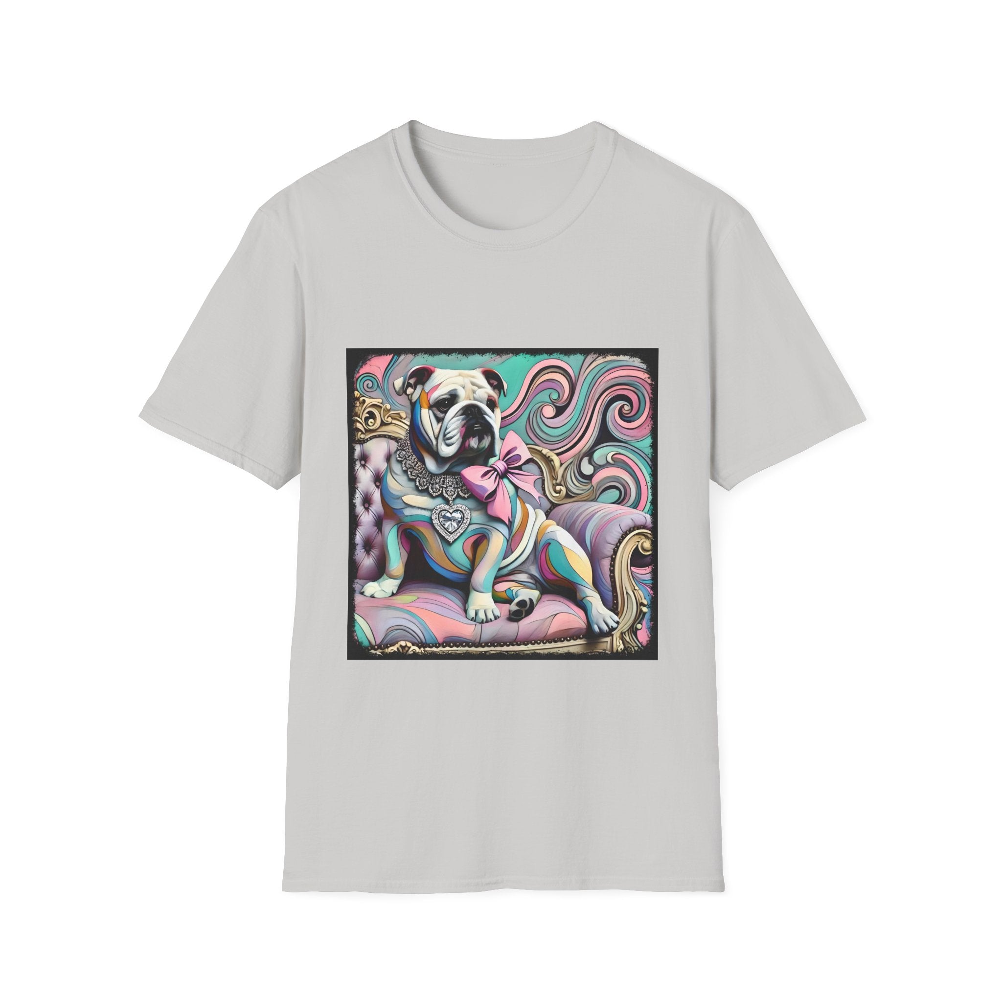 Bulldog Pastel Swirl | Unisex Dog T-Shirt