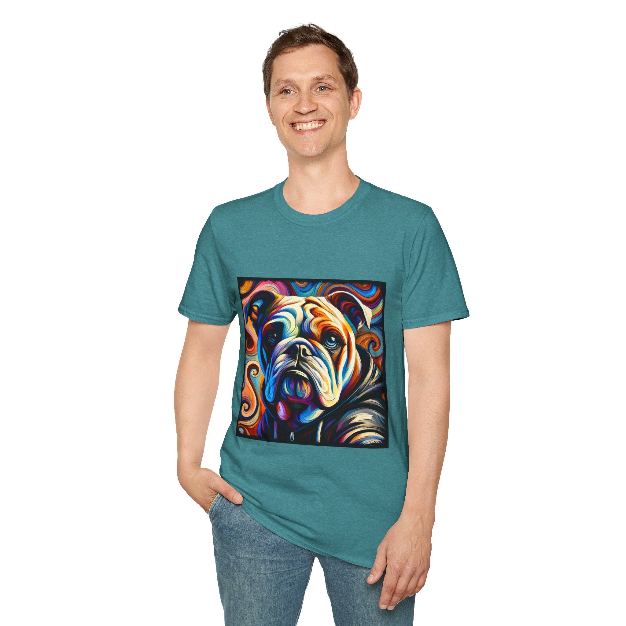 Bulldog Relaxed Swirl | Unisex Dog T-Shirt