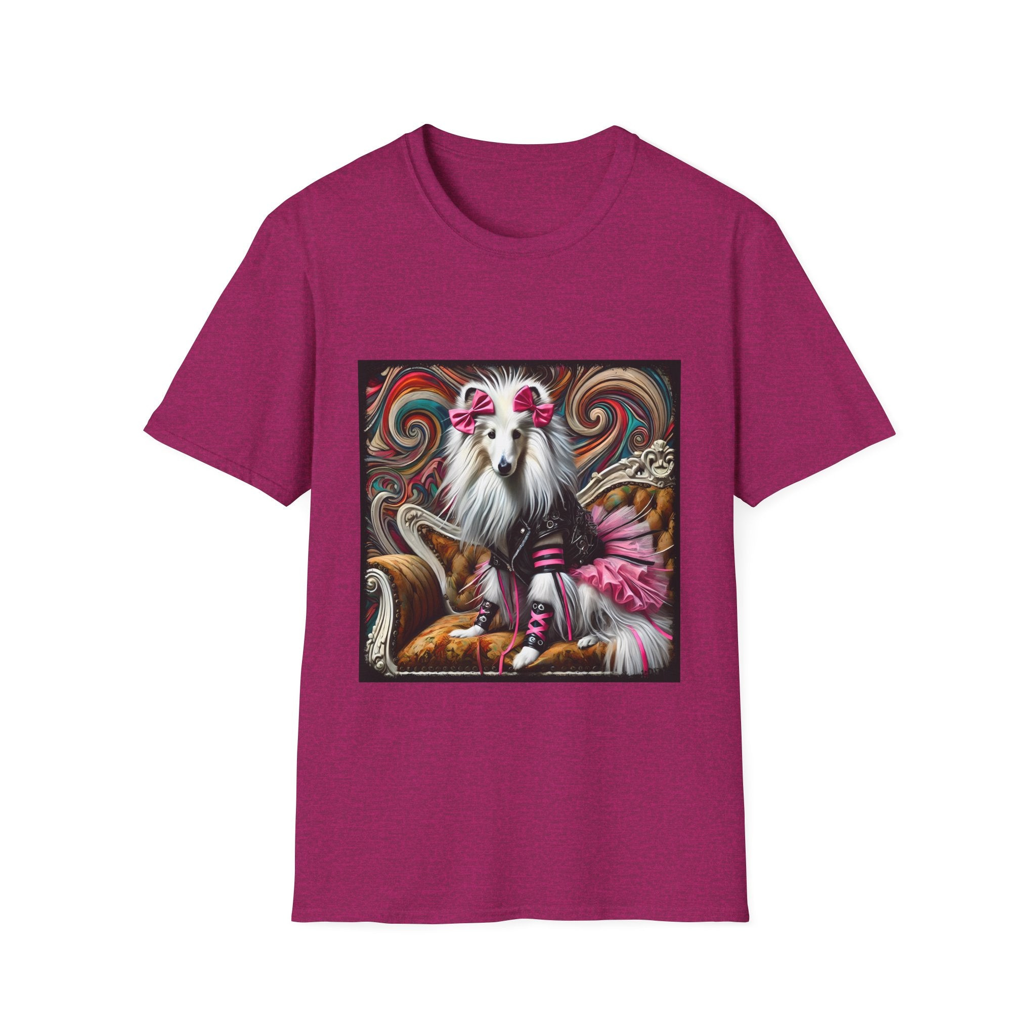 Collie Pink Rocker | Unisex Dog T-Shirt