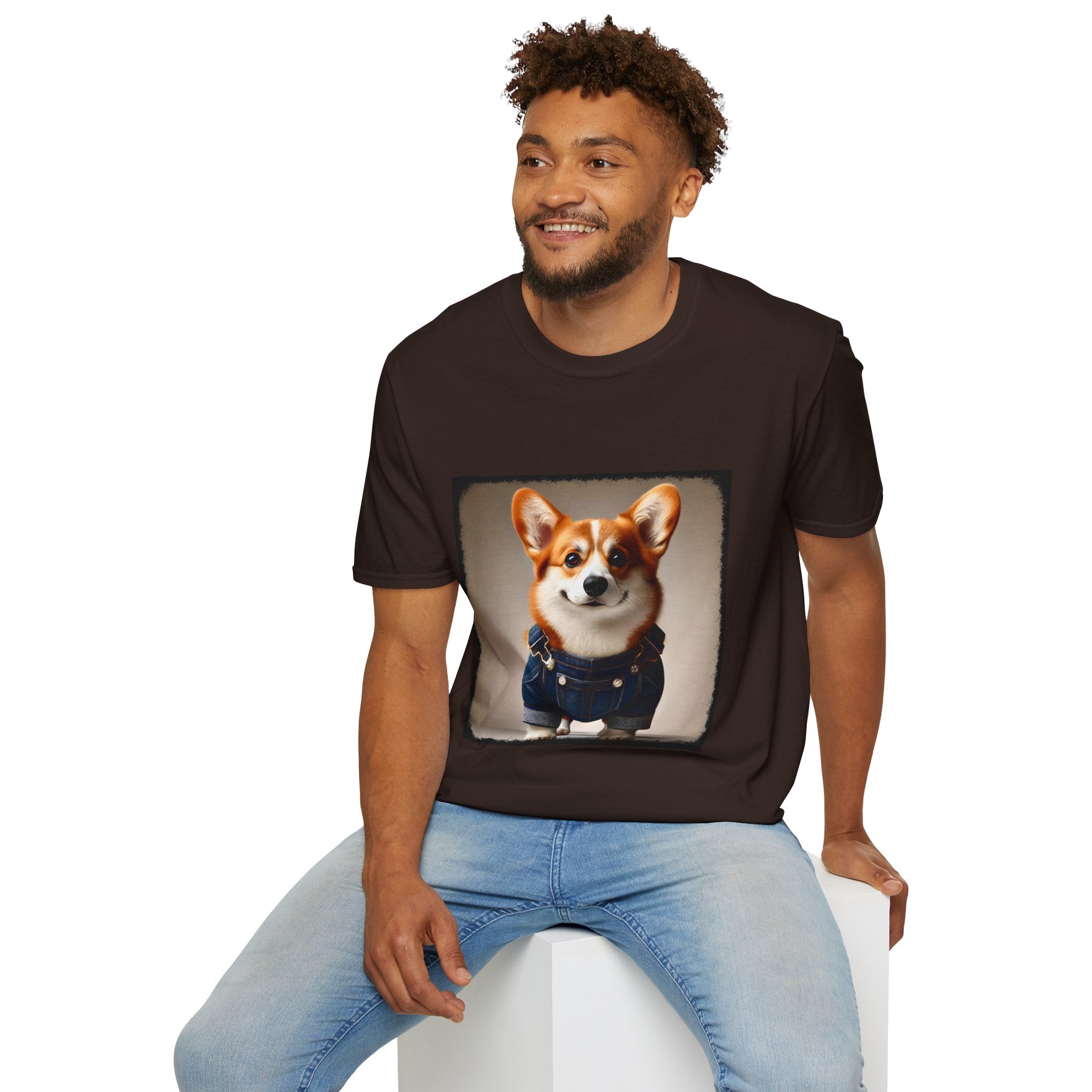 Pembroke Welsh Corgi Denim Dream | Unisex Dog T-Shirt