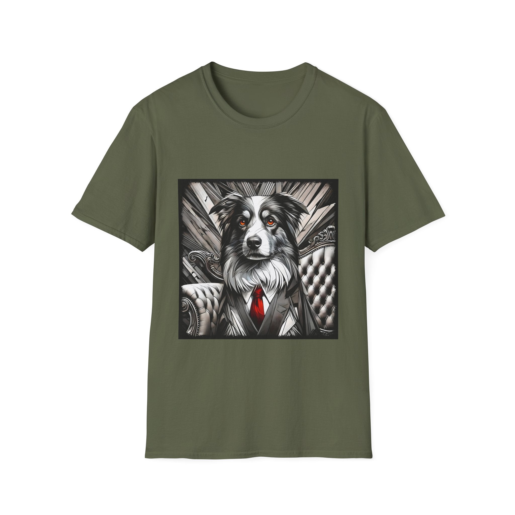 Australian Shepherd B&W Bold Eyes | Unisex Dog T-Shirt