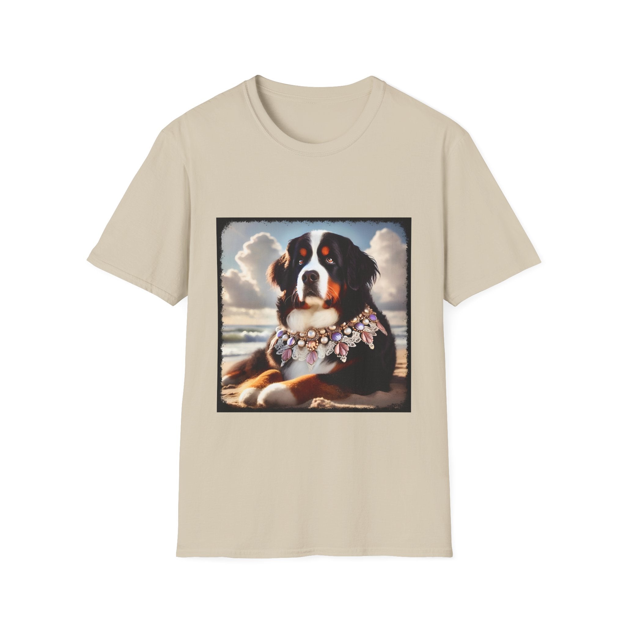 Bernese Mountain Dog Beach Belle | Unisex Dog T-Shirt